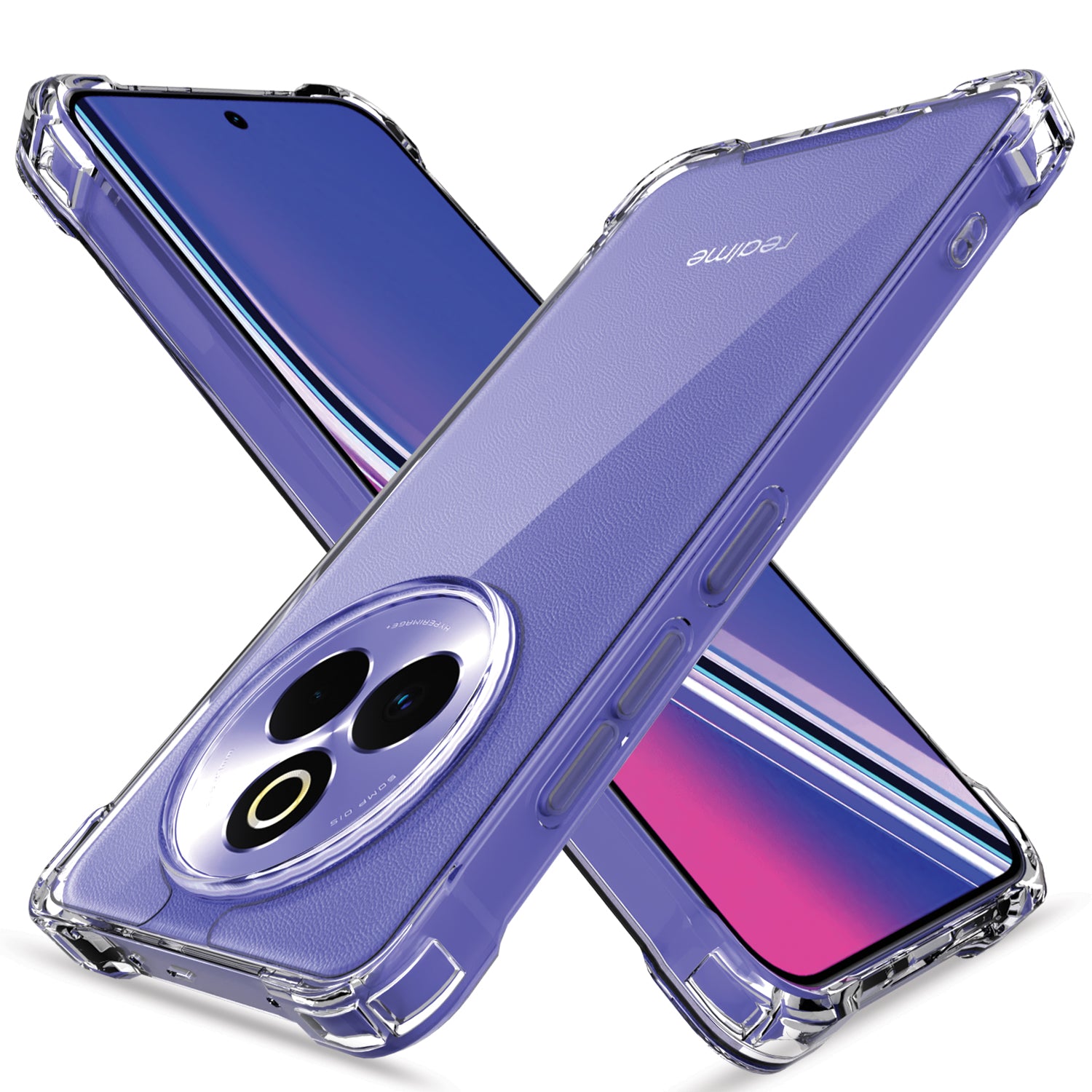 Pikkme Realme P3 Pro 5G PC + TPU Crystal Clear Back Cover (Transparent)