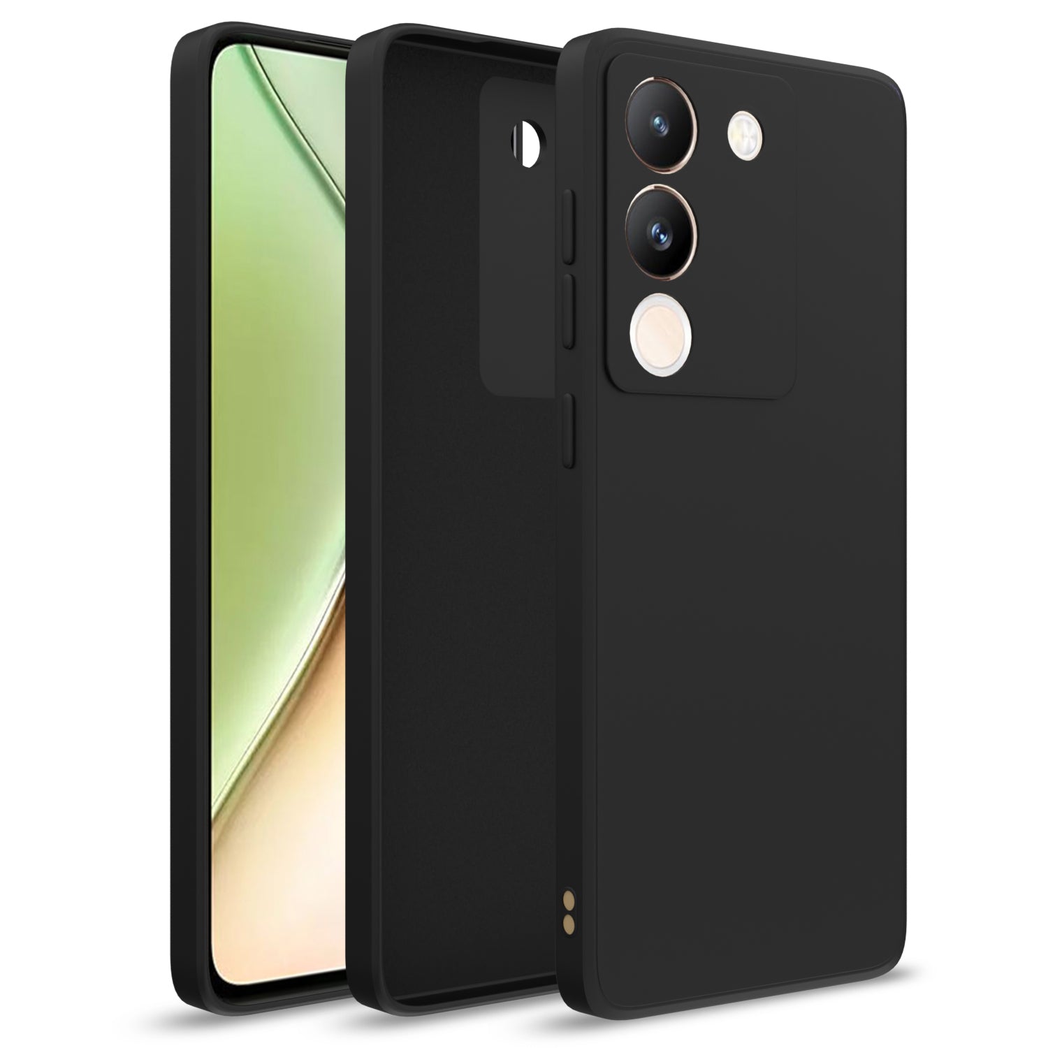 Vivo Y200 5G Liquid Silicone Back Cover-Black