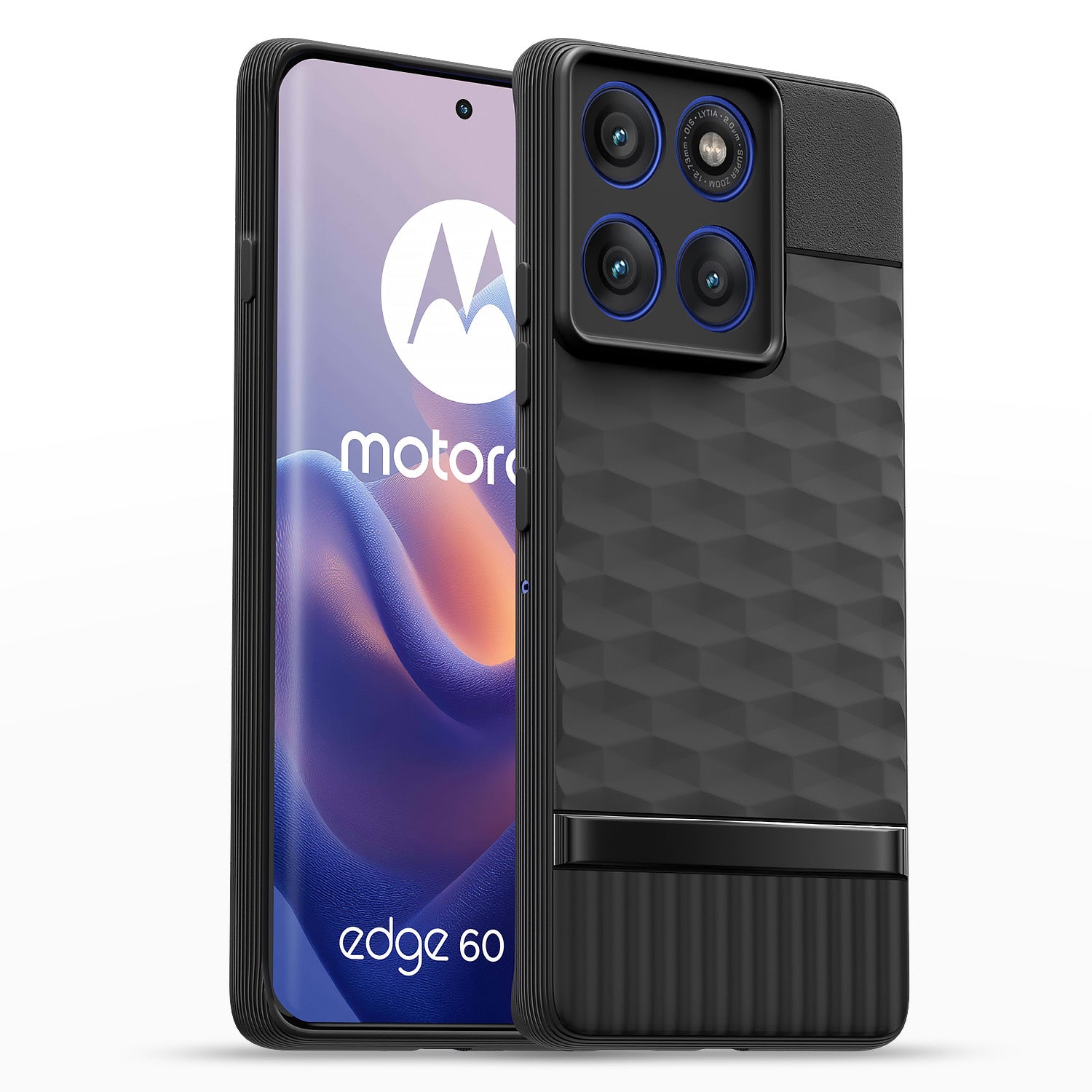 Pikkme Motorola Moto Edge 60 Pro 5G Shockproof Soft Flexible Gencase Back cover (Black)