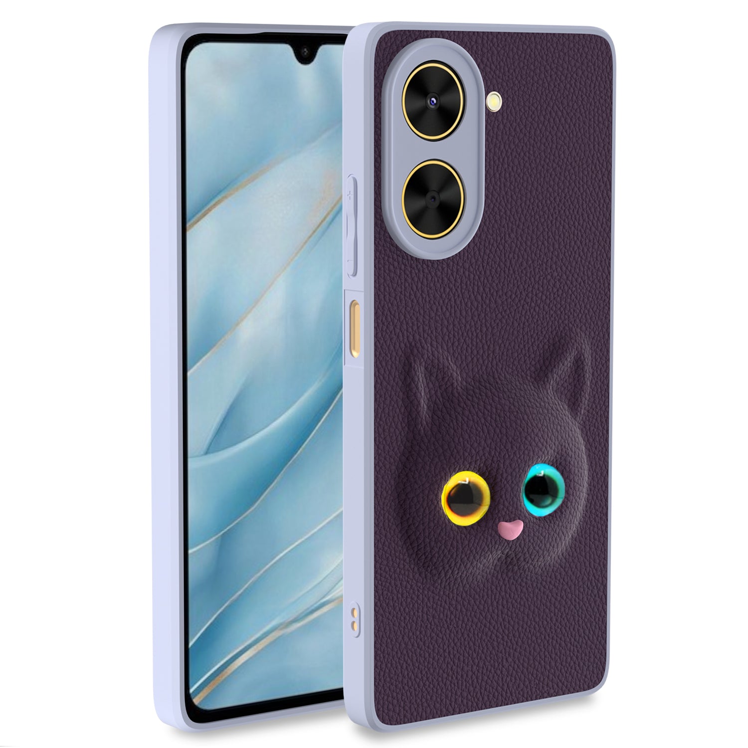 Pikkme Poco C71 / Redmi A5 Kitty Back Cover (Purple)