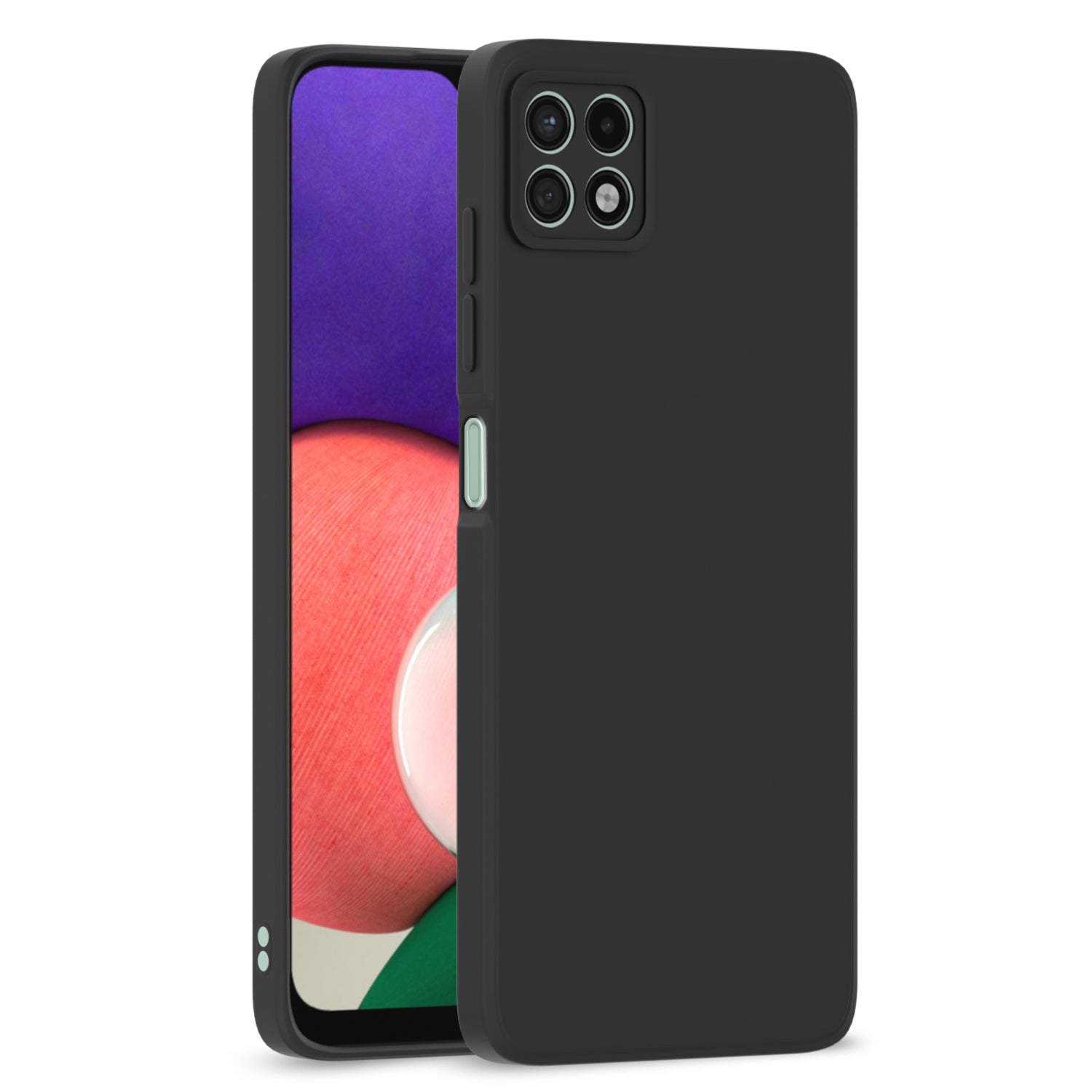 Samsung Galaxy A22 5G Liquid Silicone Back Cover-Black