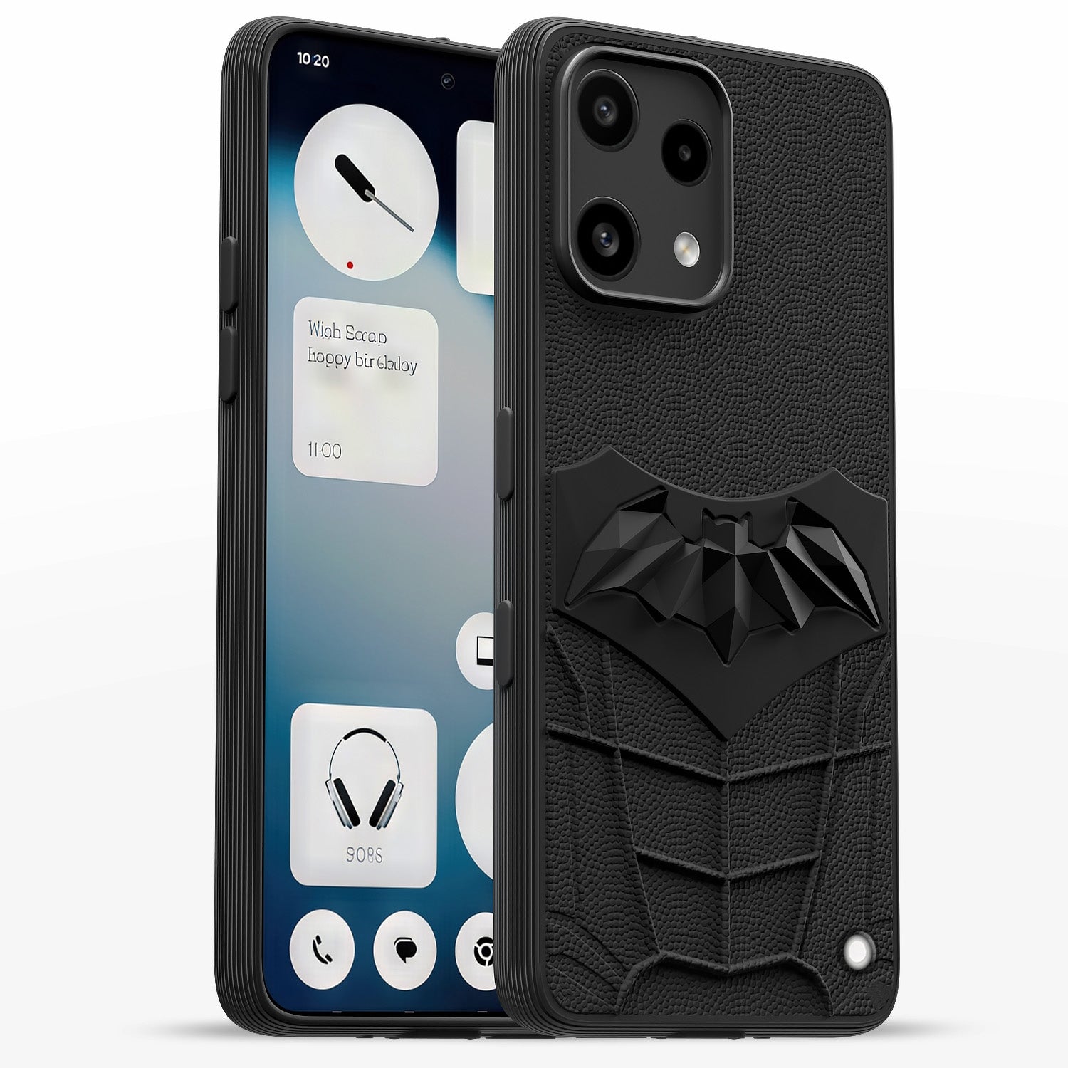 Pikkme Nothing Phone 3a Lite 5G Shockproof Stylish Cartoon Back Cover - Black
