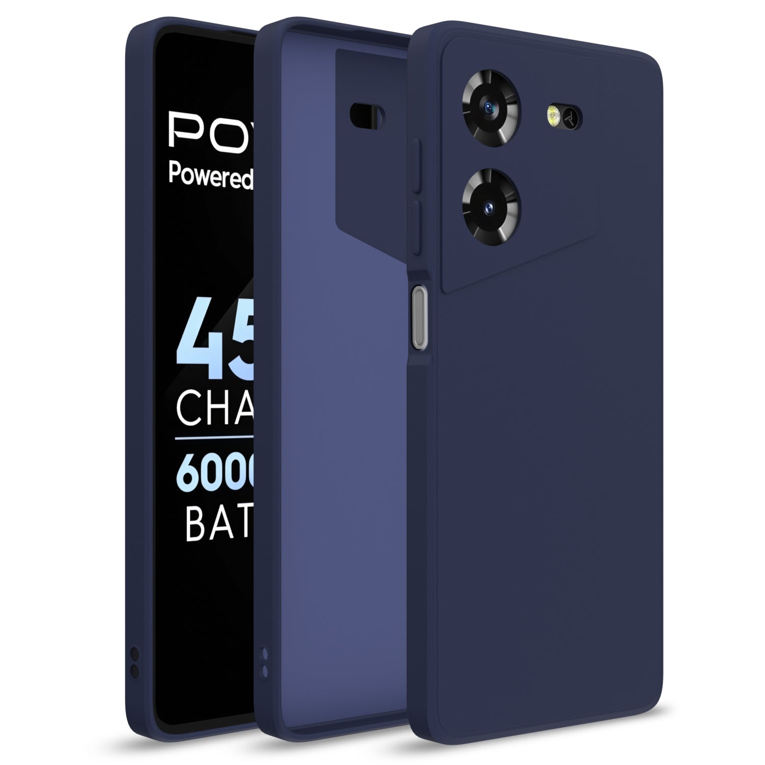 Techno Pova 5 / Techno Pova 5 Pro 5G Liquid Silicone Back Cover-Blue