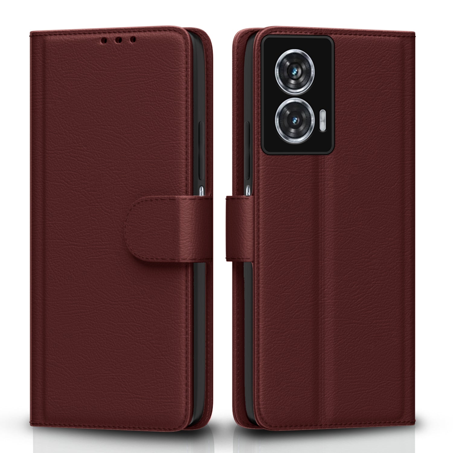Pikkme Motorola Moto G85 5G Vintage Flip Cover (Brown)