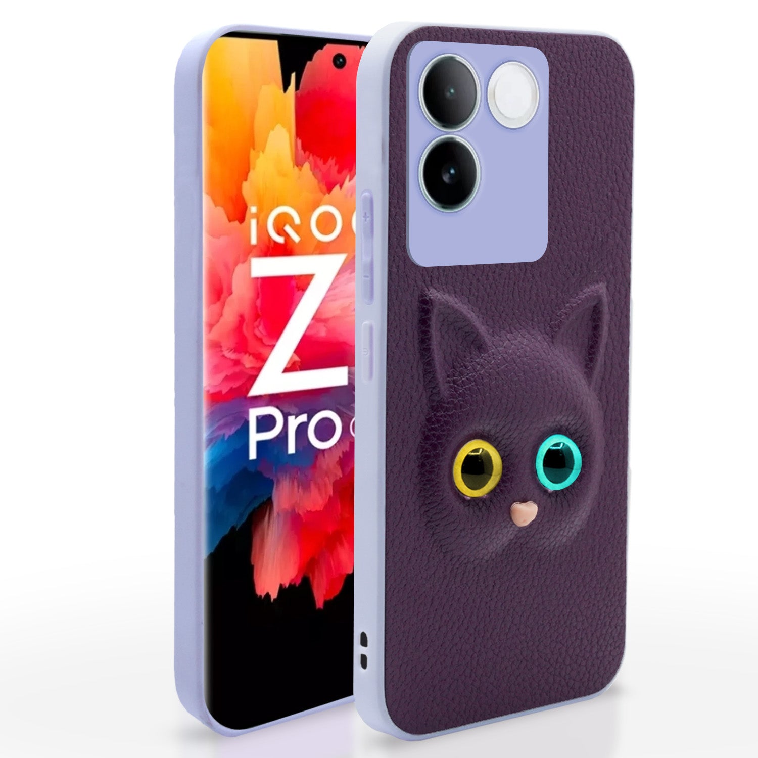iQOO Z7 Pro 5G Kitty Back Cover -Purple