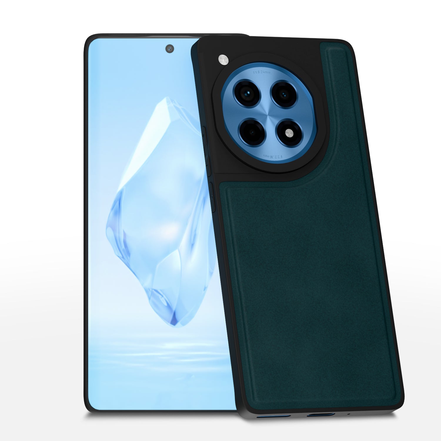 Pikkme OnePlus 12R 5G Leatherback green mobile cover