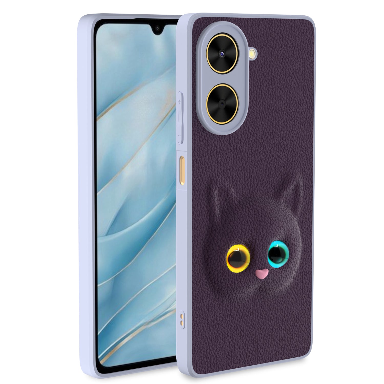 Pikkme Poco C71 / Redmi A5 Kitty Back Cover (Purple)
