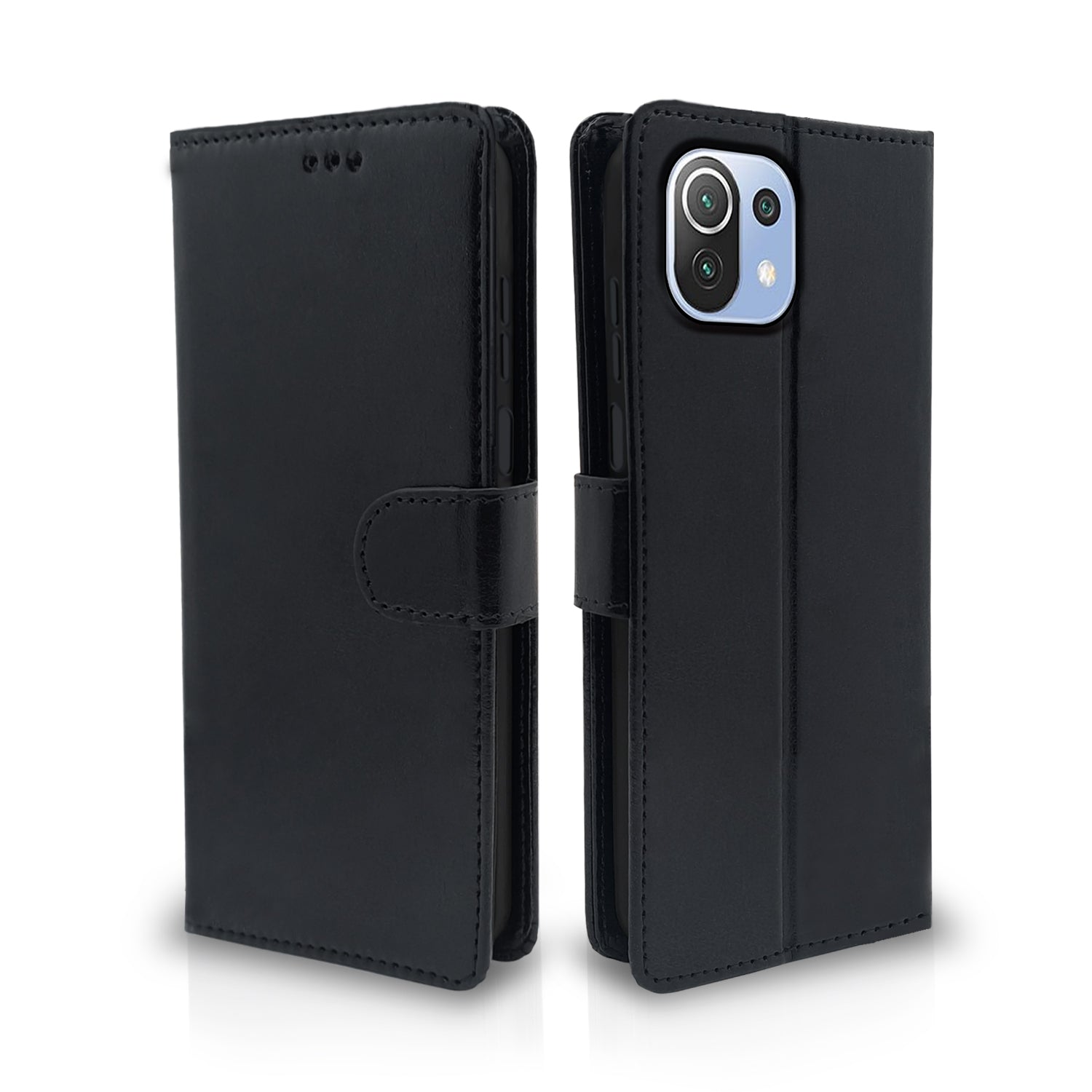 Pikkme Mi 11 Lite Vintage Flip Cover (Black)