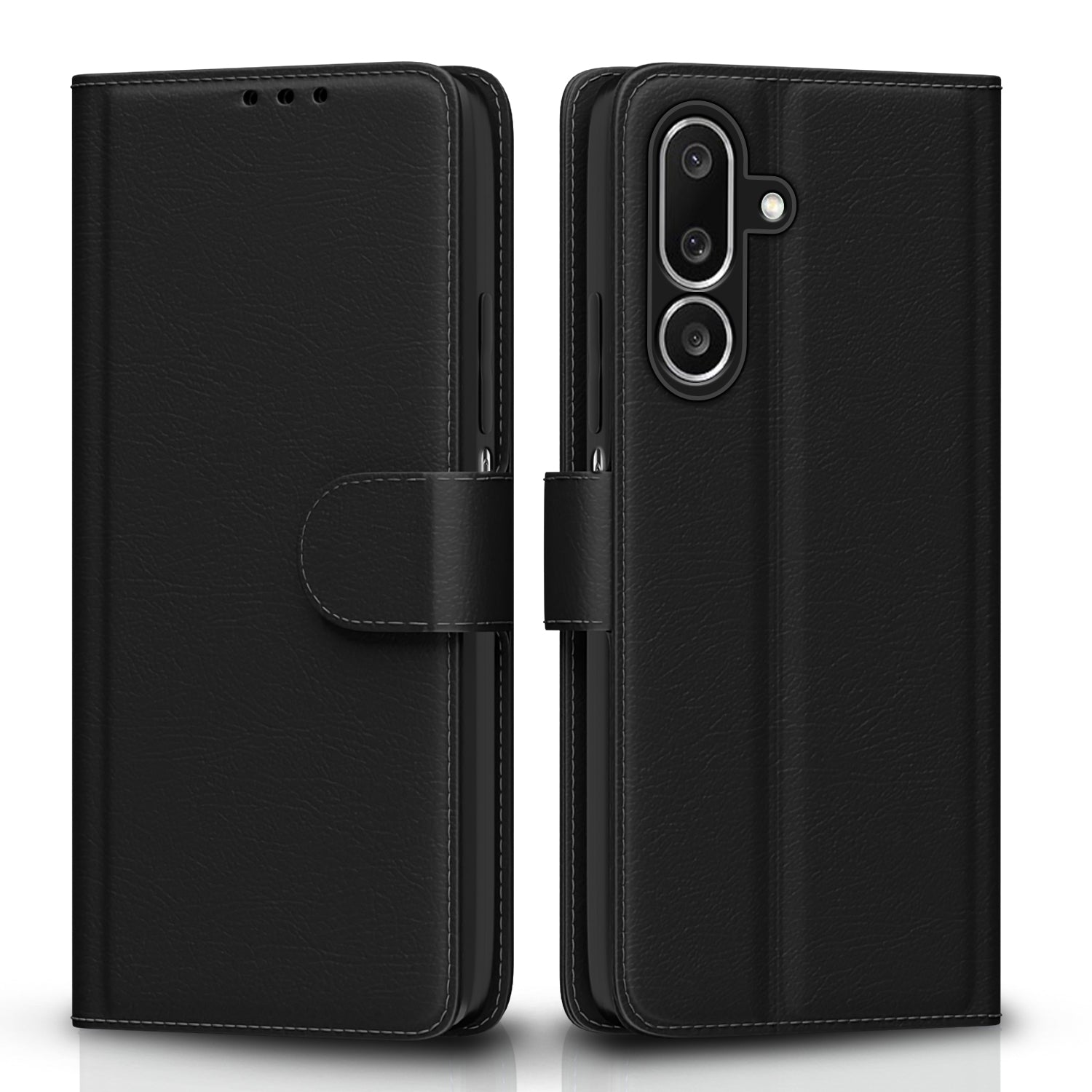 Pikkme Samsung Galaxy M36 5G Vintage Flip Cover (Black)