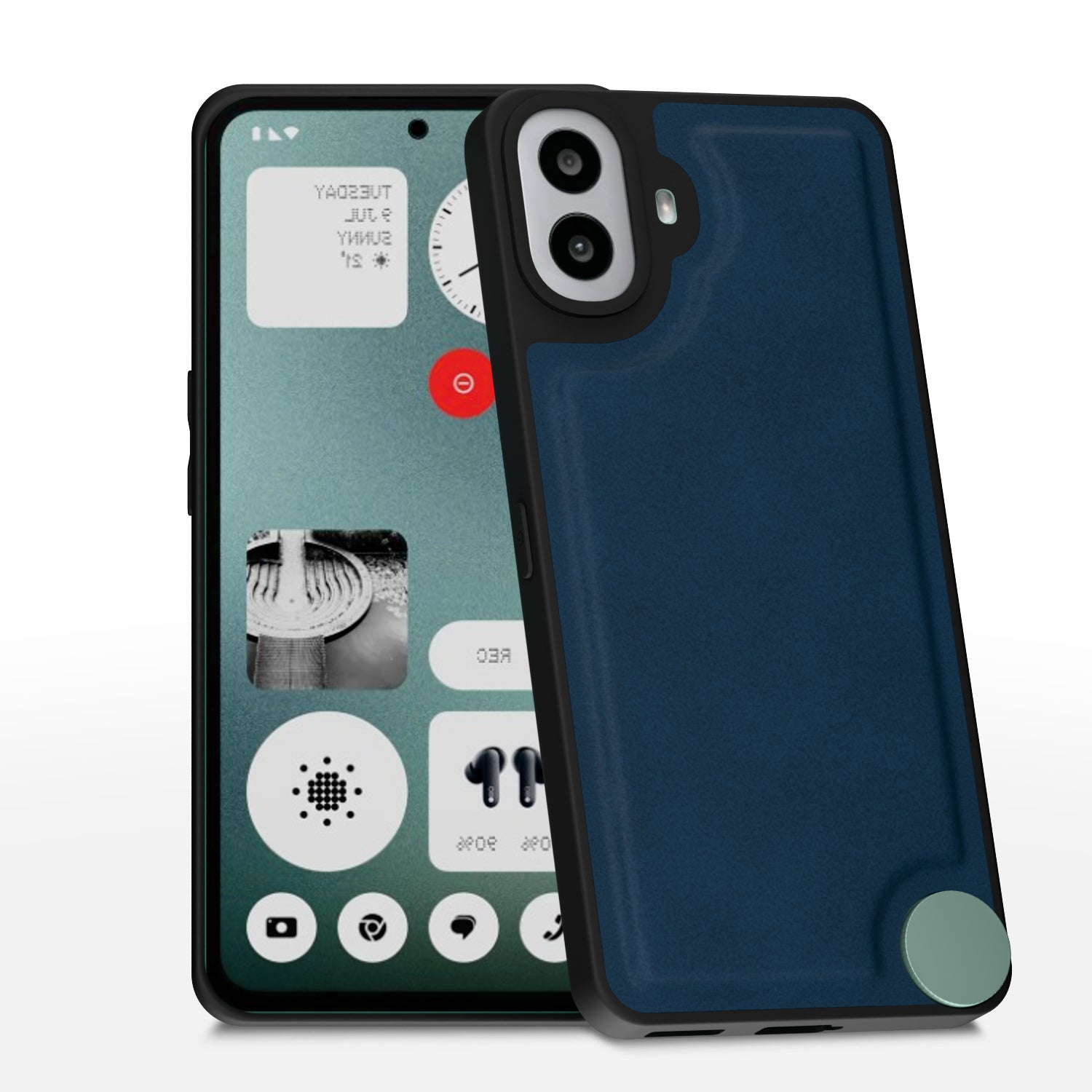 CMF by Nothing Phone 1 Premium Leather Back Cover by Pikkme - Blue