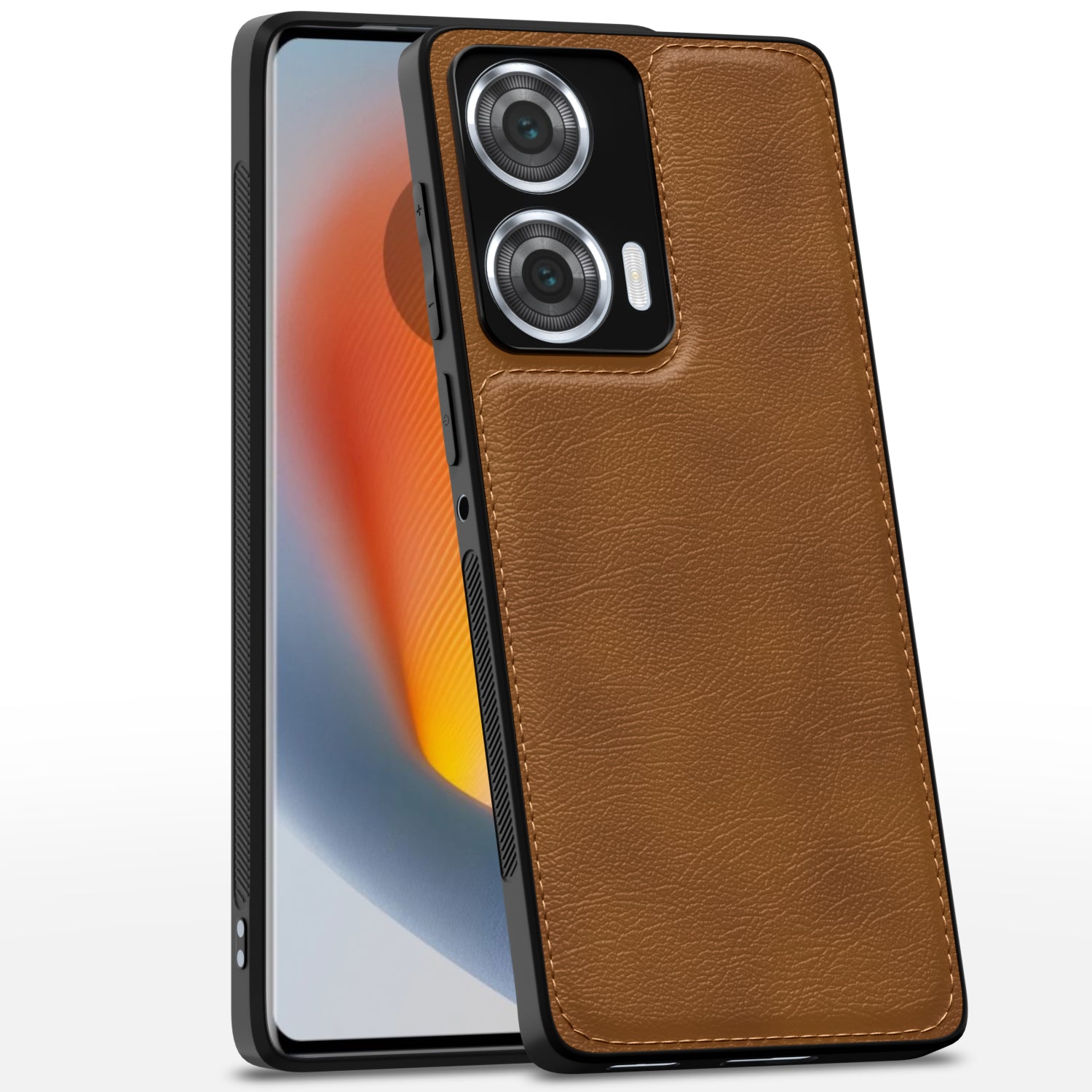 Moto Edge 50 Fusion 5G LeatherBack Back Cover – Brown
