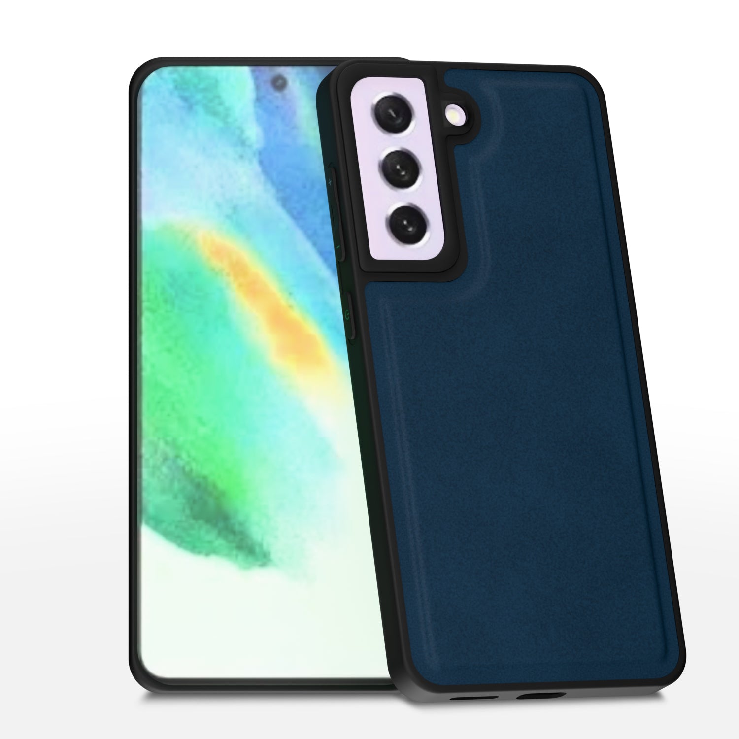 Samsung Galaxy S21 FE 5G Premium Leather Back Cover by Pikkme - Blue