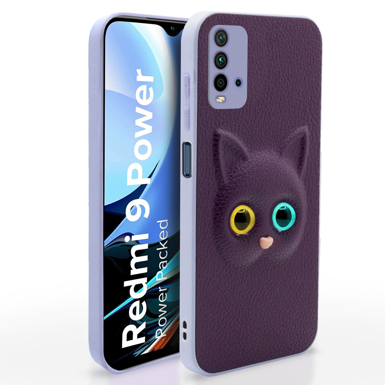 Mi Redmi 9 Power Kitty Back Cover -Purple