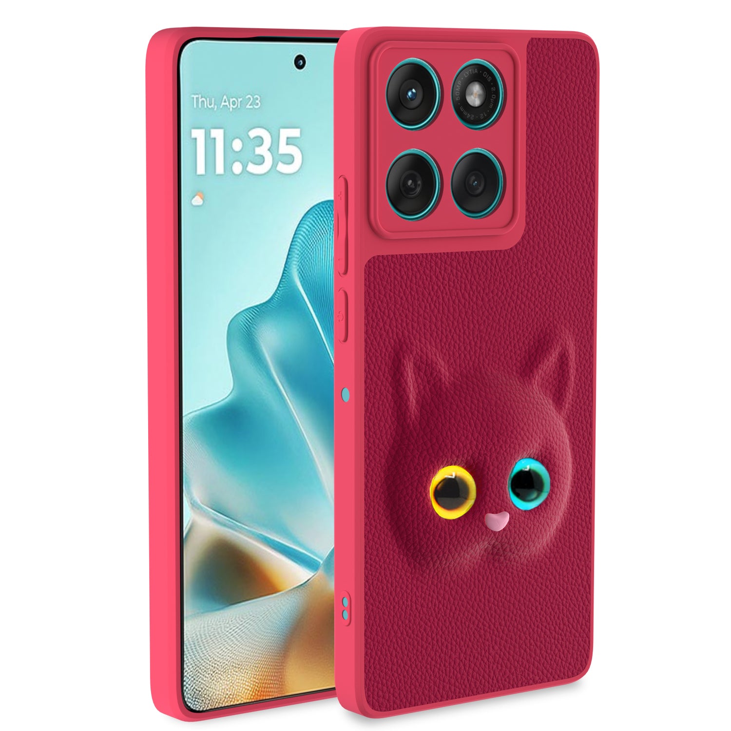 Pikkme Motorola Moto Edge 60 5G / Motorola Moto Edge 60 Fusion 5G Kitty Back Cover (Pink)
