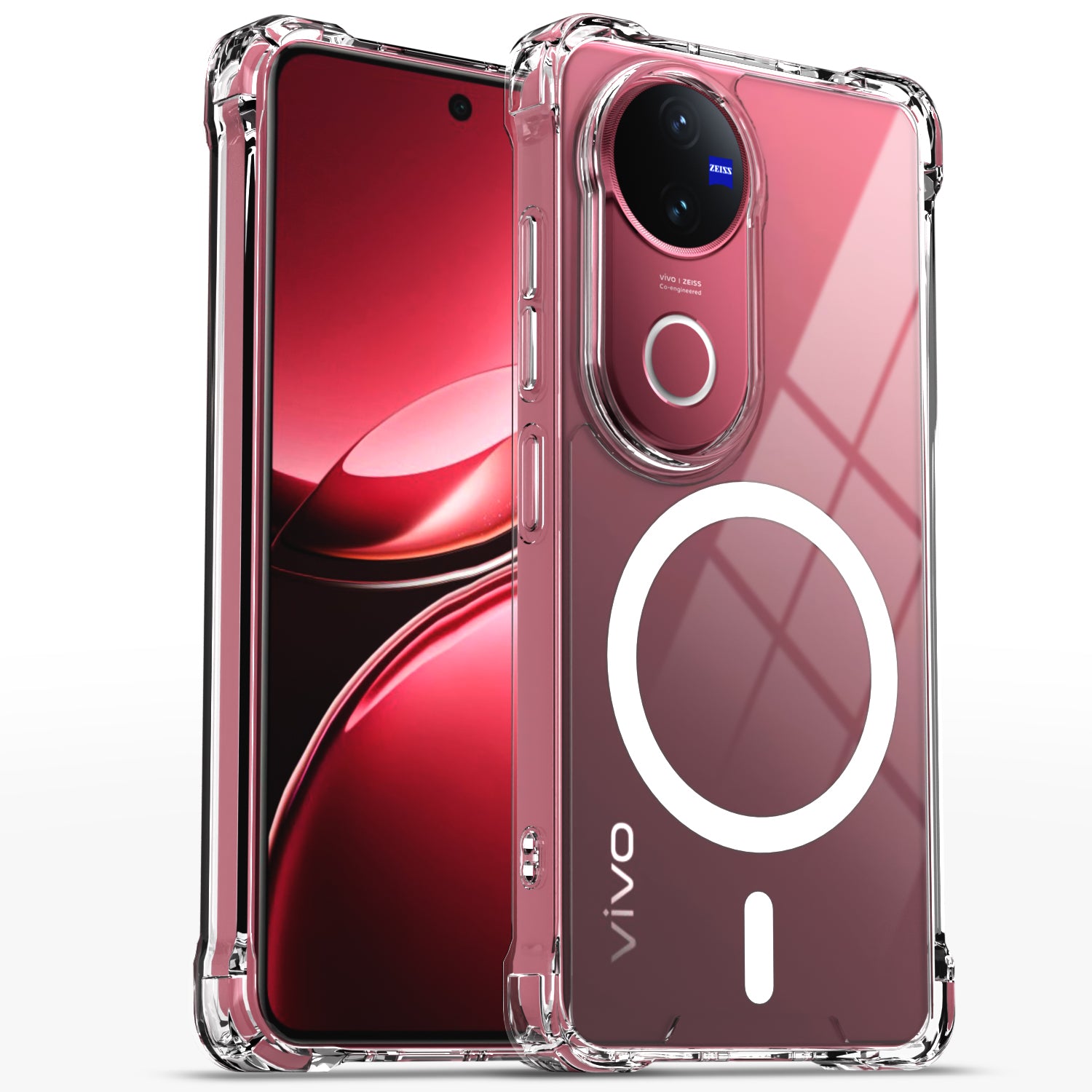 Pikkme Vivo V50 5G / V50e 5G Mag-Safe Shockproof PC + TPU Back Cover (Transparent)