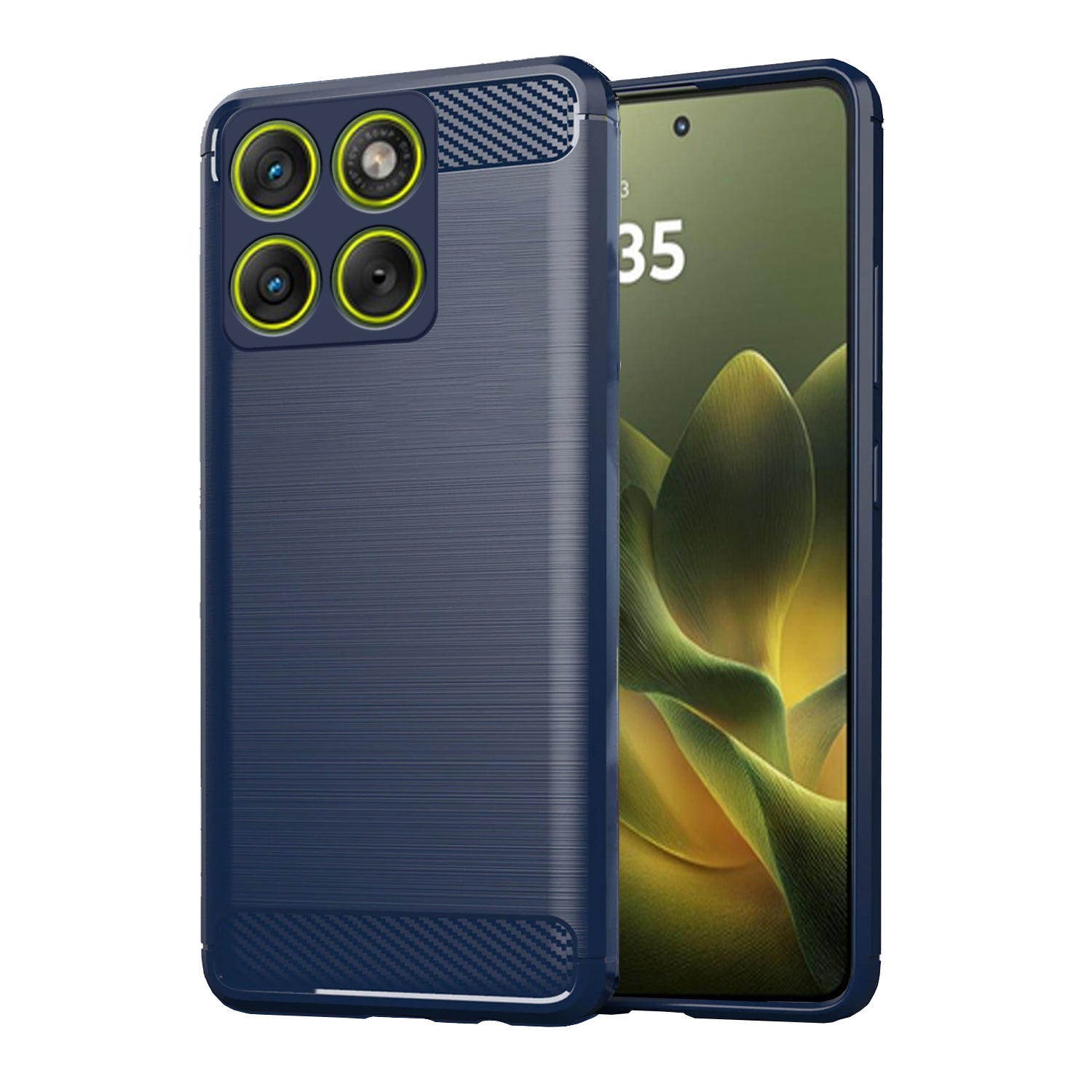 Pikkme Motorola Moto Edge 70 5G Hybrid Carbon Fiber Back Cover - Blue