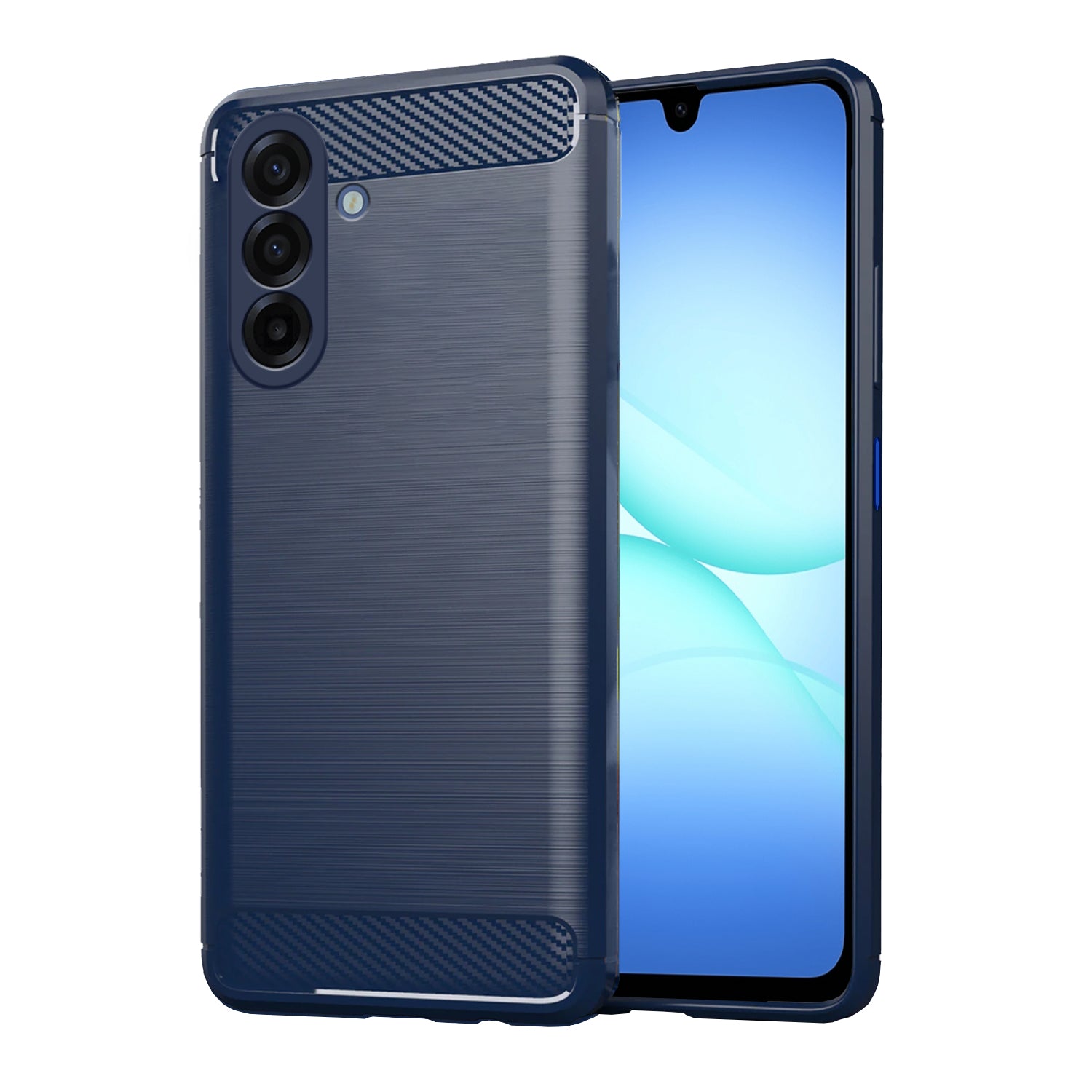 Pikkme Samsung Galaxy M17 5G / A17 5G / F17 5G Hybrid Carbon Fiber Back Cover - Blue