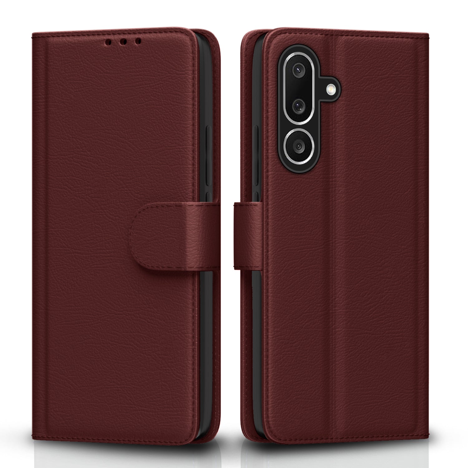 Pikkme Samsung Galaxy M56 5G Vintage Flip Cover (Brown)