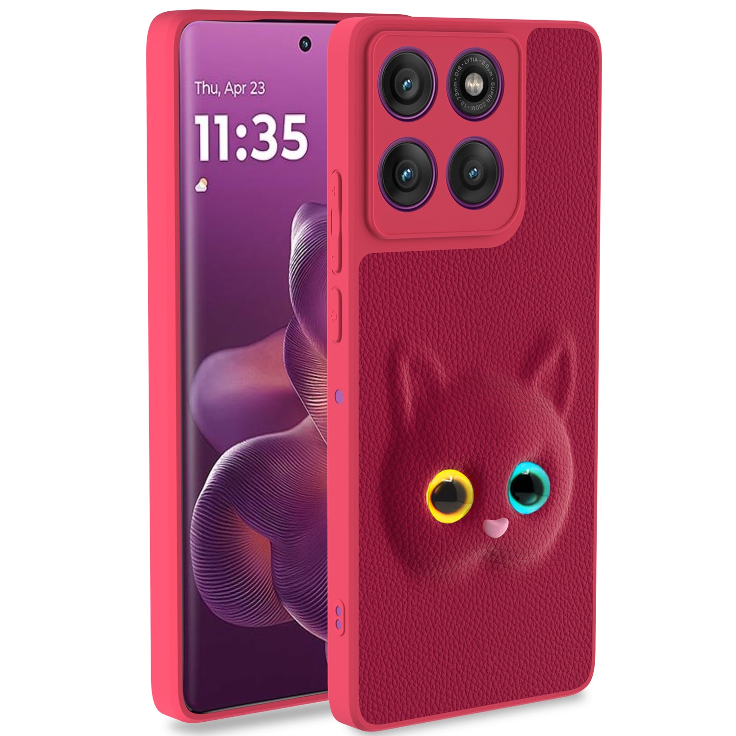 Pikkme Motorola Moto Edge 60 Pro 5G kitty Back Cover - Pink