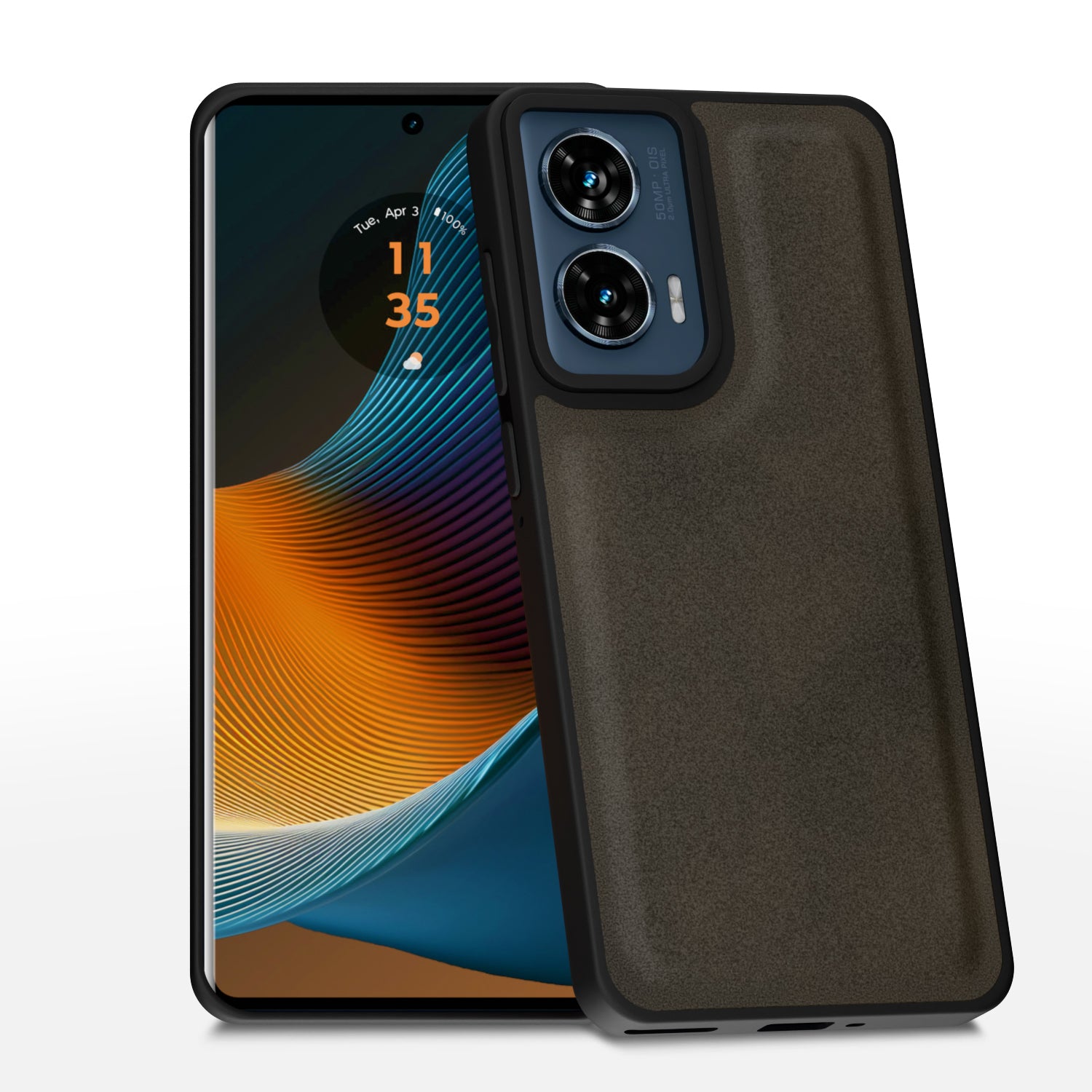 Motorola Moto Edge 50 Fusion 5G Premium Leather Back Cover by Pikkme - Brown