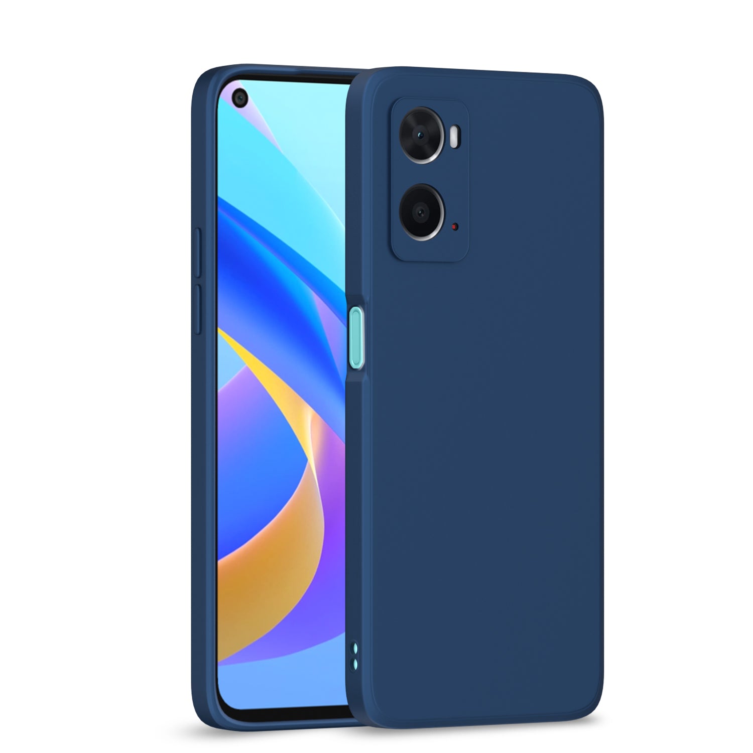Oppo A76 / Oppo A96 / Oppo A36 Liquid Silicone Back Cover-Blue