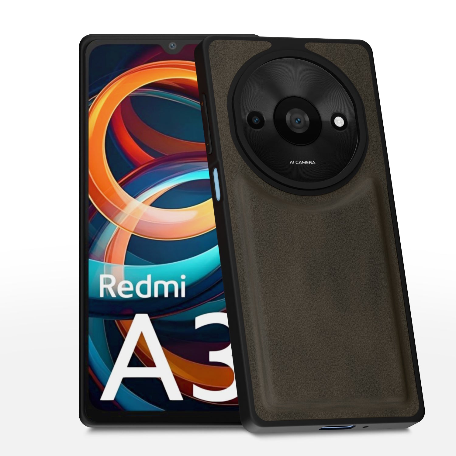 Redmi A3 (2024) / Redmi A3x / Poco C61 Premium Leather Back Cover by Pikkme - Brown
