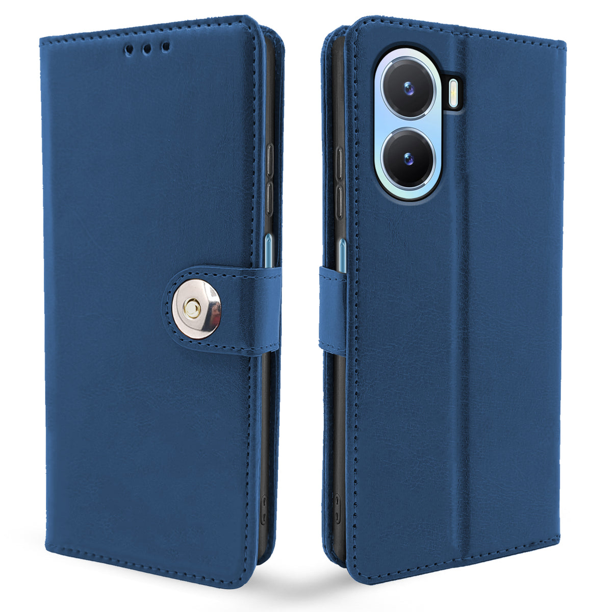 Pikkme Vivo T2x Button blue mobile flip cover