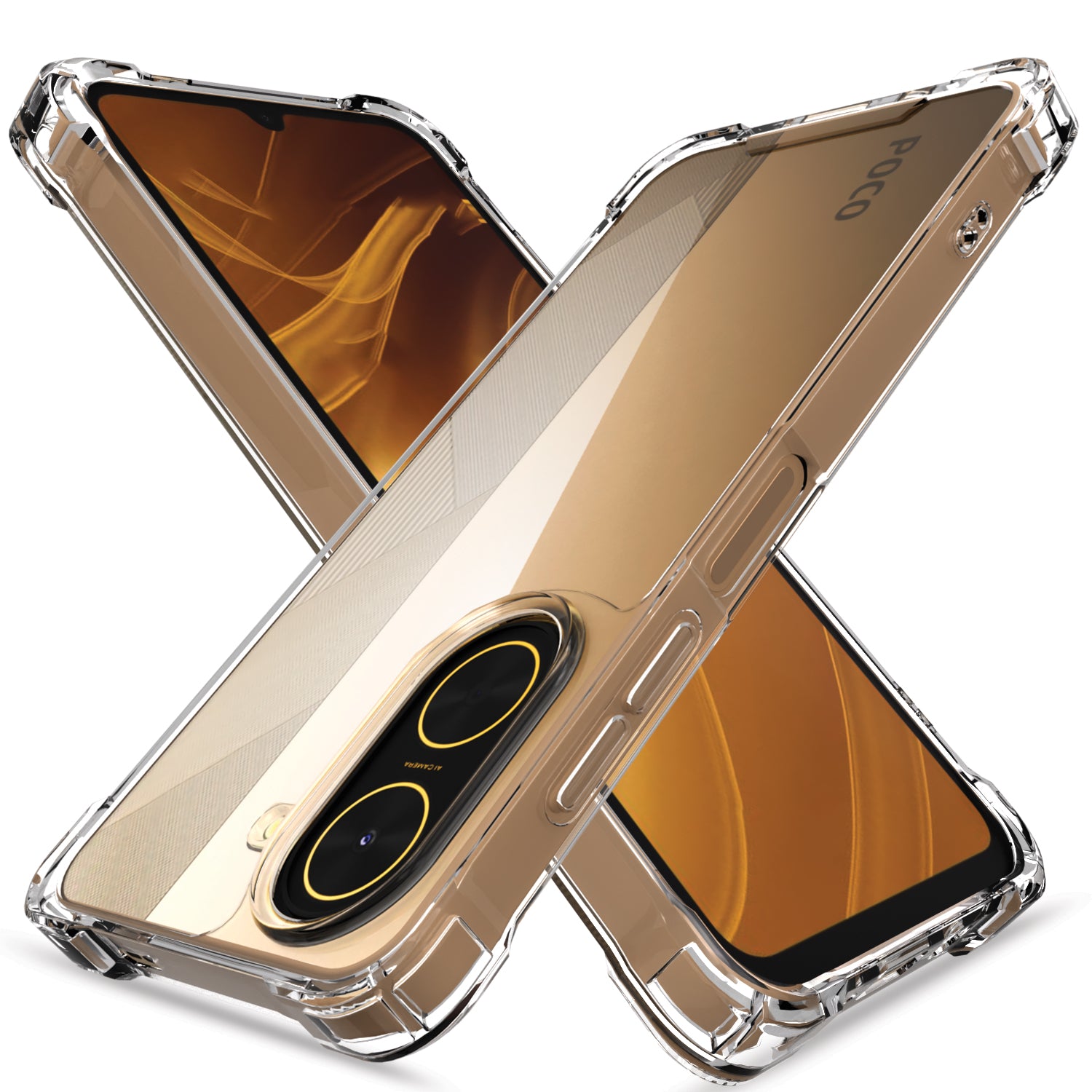Pikkme Redmi A5 / Poco C71 PC + TPU Clear Transparent Back Cover (Transparent)
