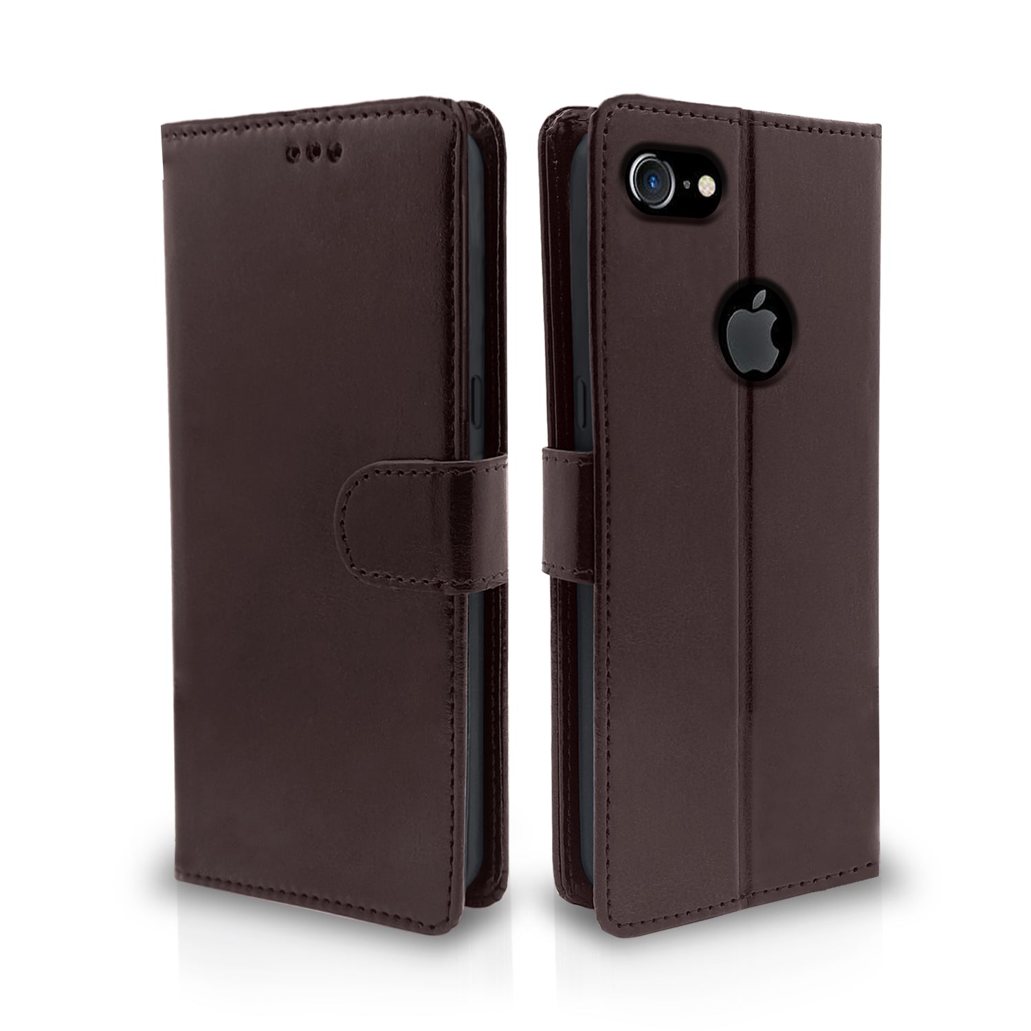Pikkme iPhone 7/8 Vintage Flip Cover | Coffee