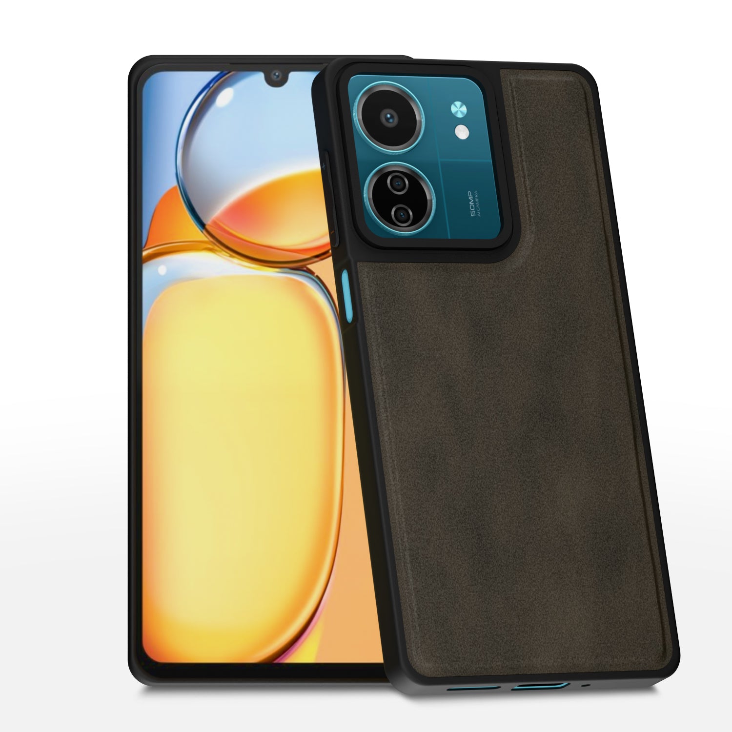 Redmi 13C 5G Premium Leather Back Cover by Pikkme - Brown