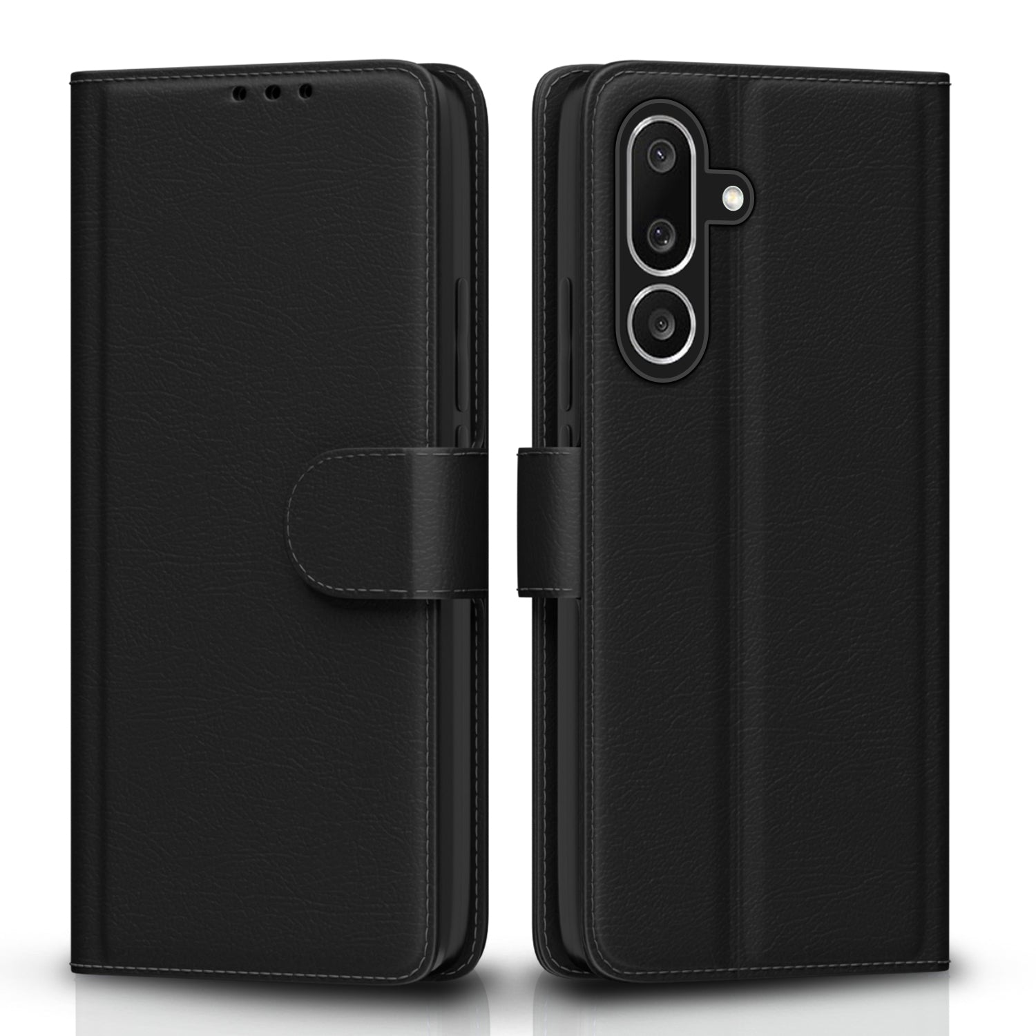 Pikkme Samsung Galaxy M56 5G Vintage Flip Cover (Black)