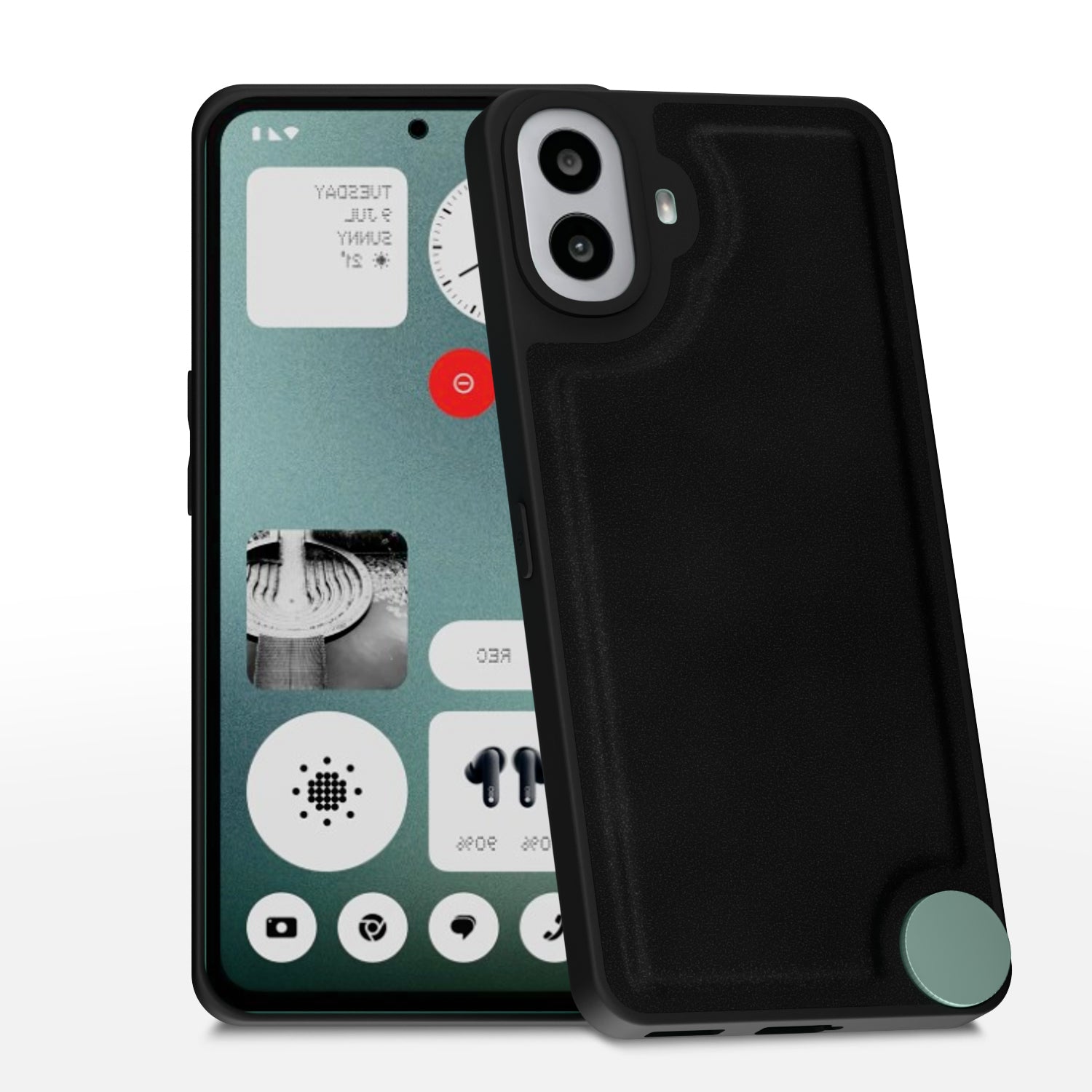 CMF by Nothing Phone 1 Premium Leather Back Cover by Pikkme - Black