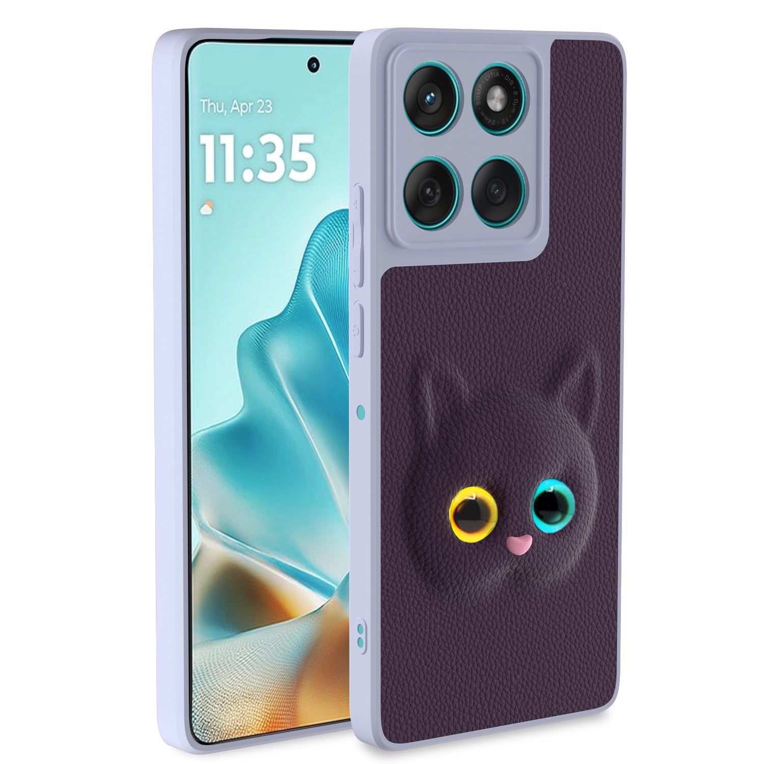 Pikkme Motorola Moto Edge 60 Fusion 5G Kitty Back Cover (Purple)
