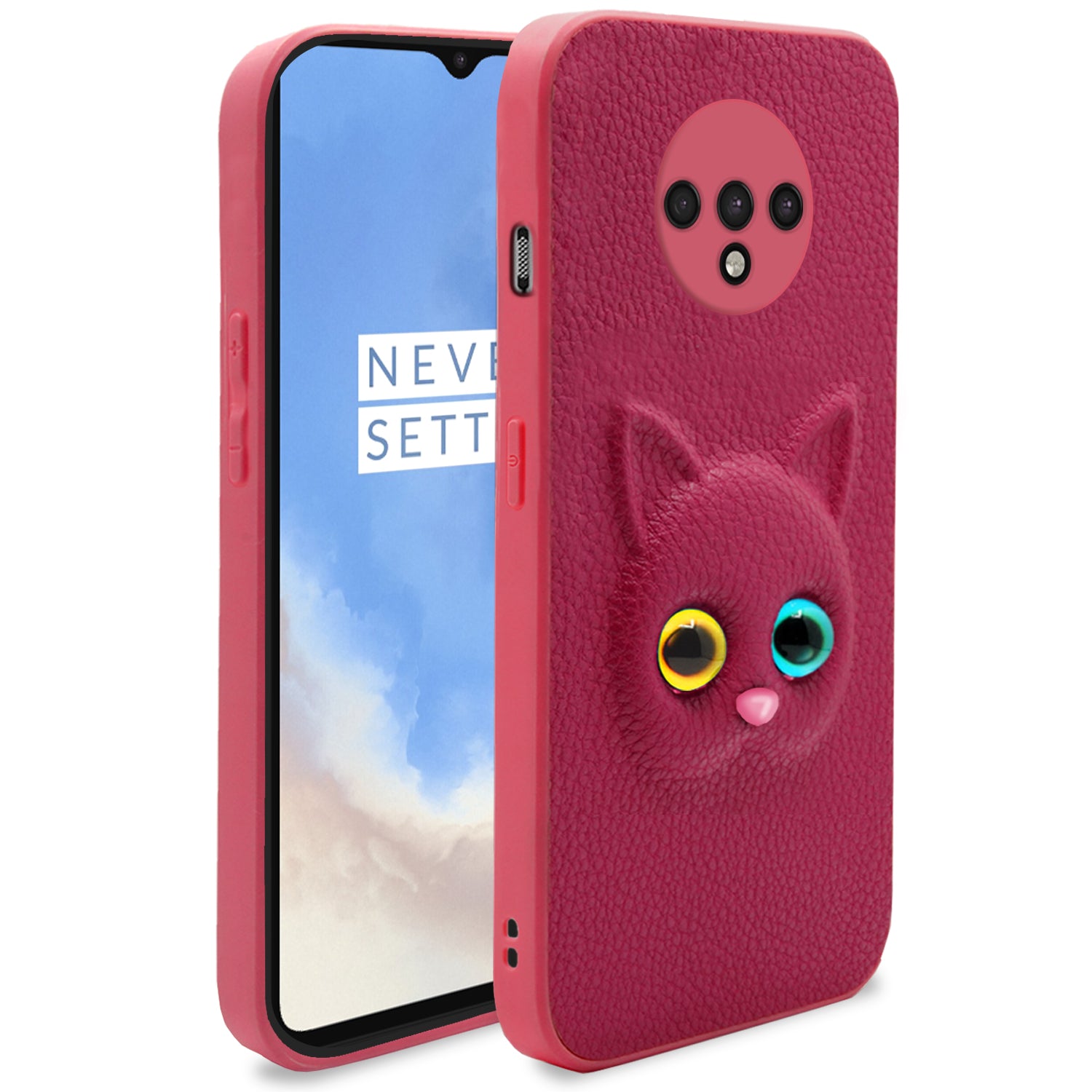 Oneplus 7T Kitty Back Cover -Pink