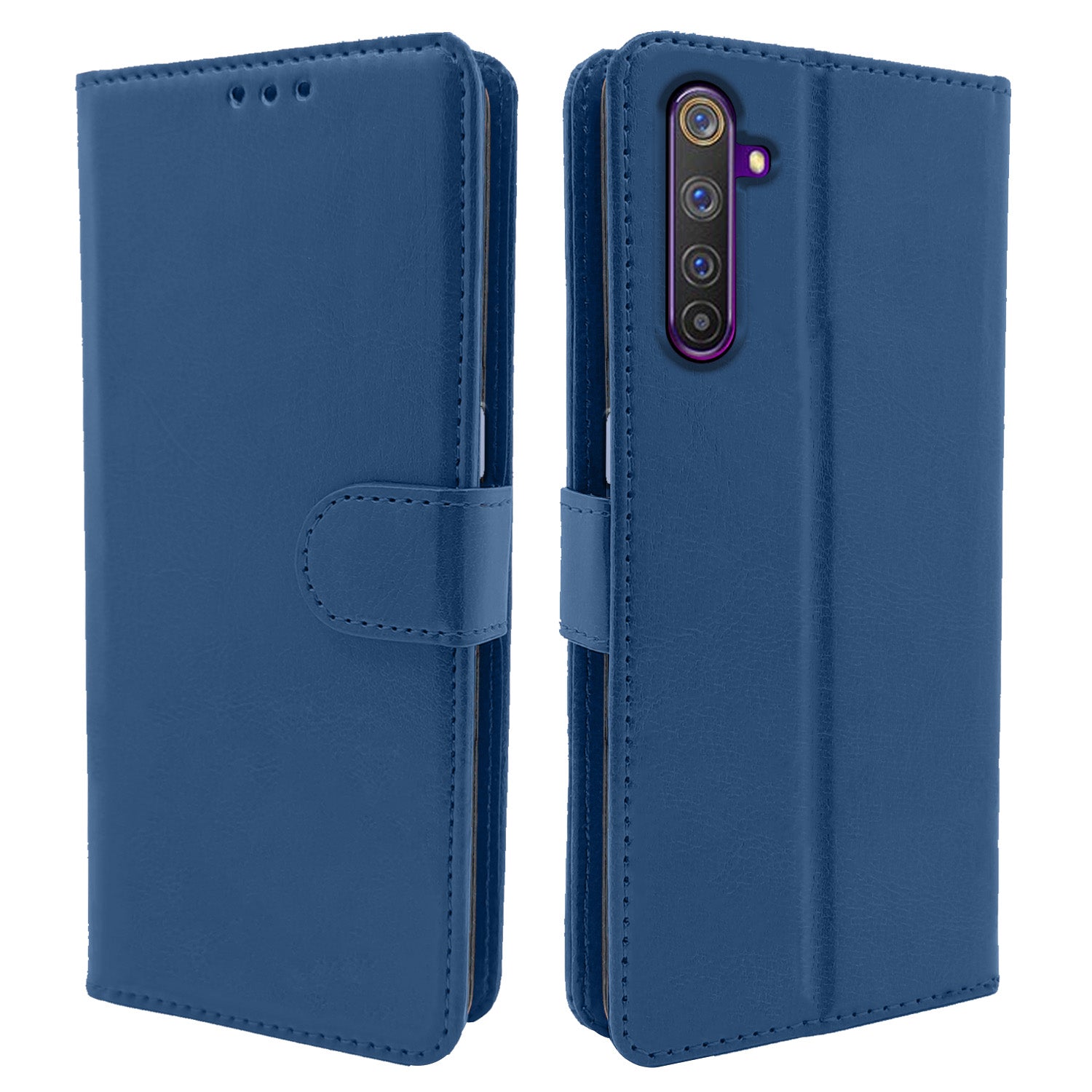 Pikkme Realme 6 Pro Vintage Flip Cover | Blue