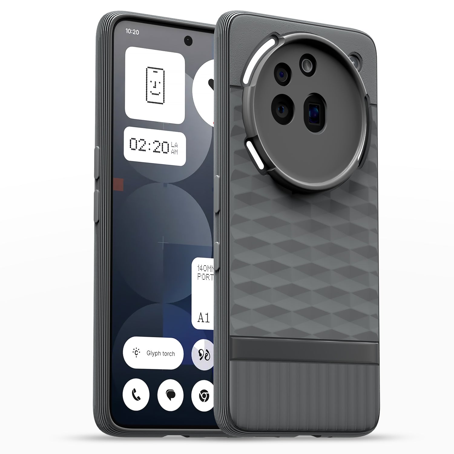 Pikkme Nothing Phone 3a Pro 5G Shockproof Soft Flexible Gencase Back cover (Grey)