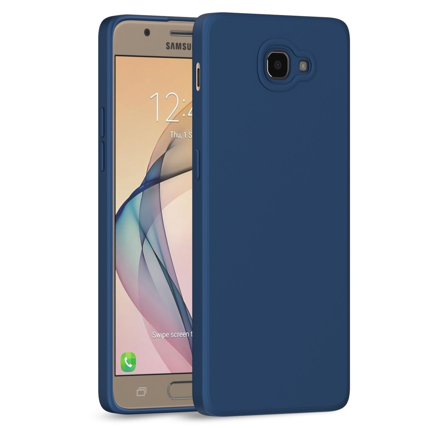 Samsung Galaxy J7 Prime Liquid Silicone Back Cover-Blue