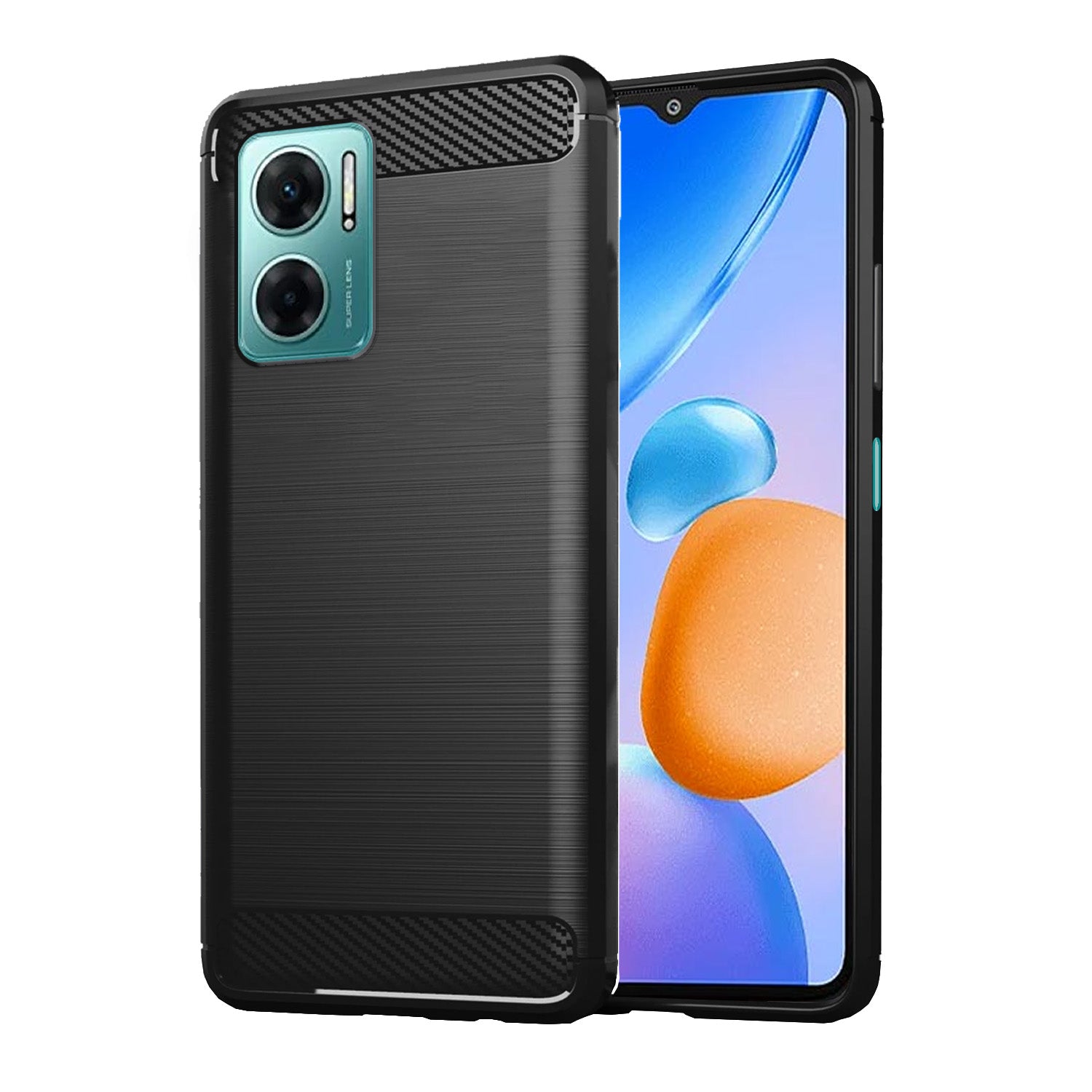 Pikkme Redmi 11 Prime 5G Carbon Fibre Black Cover (Black)