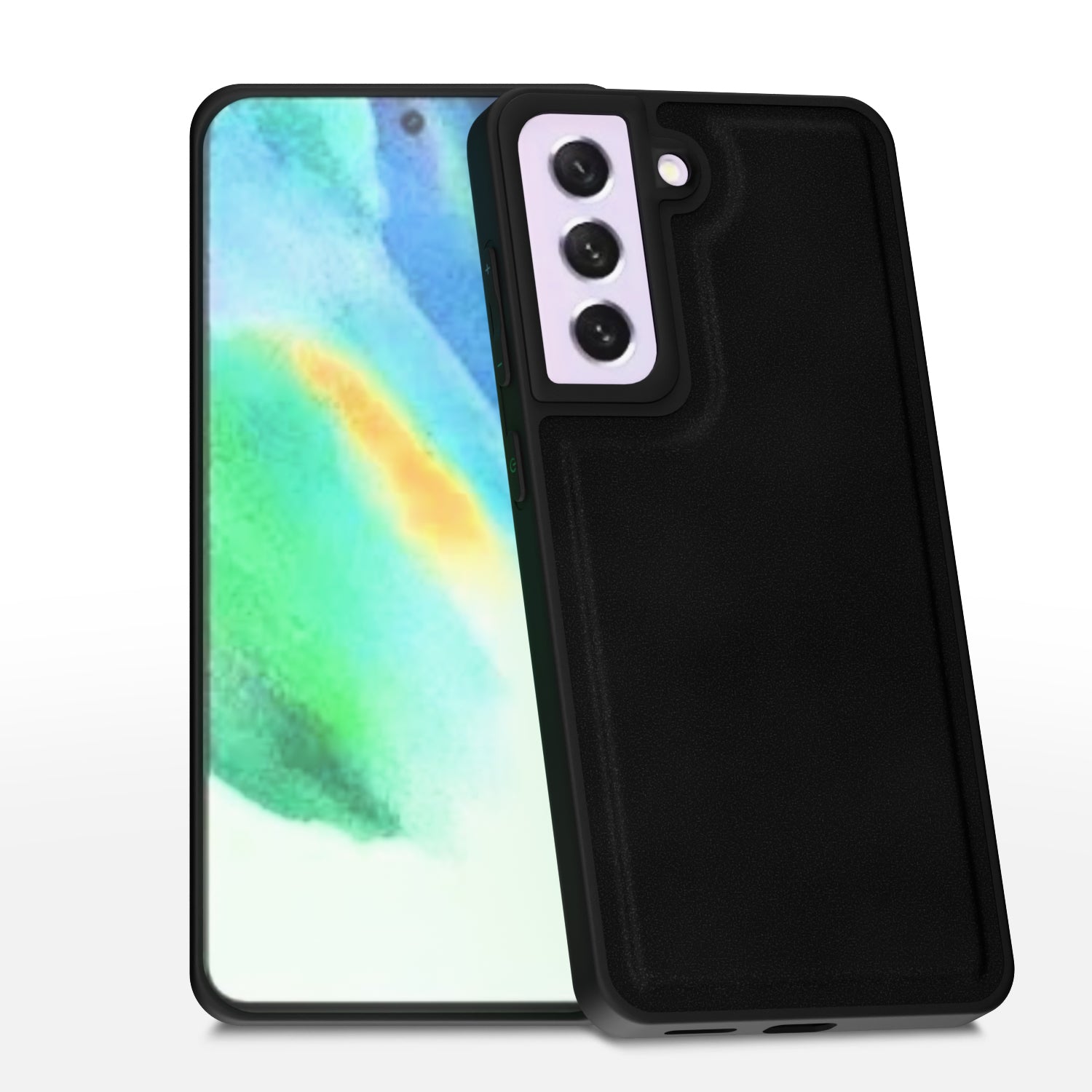 Samsung Galaxy S21 FE 5G Premium Leather Back Cover by Pikkme - Black
