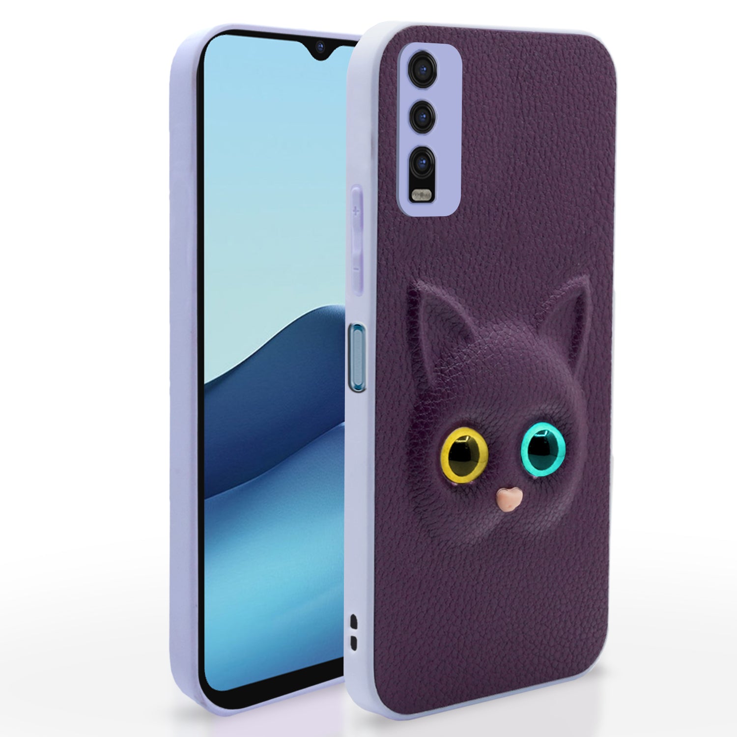 Vivo Y20 / Vivo Y20i / Vivo Y12s Kitty Back Cover -Purple