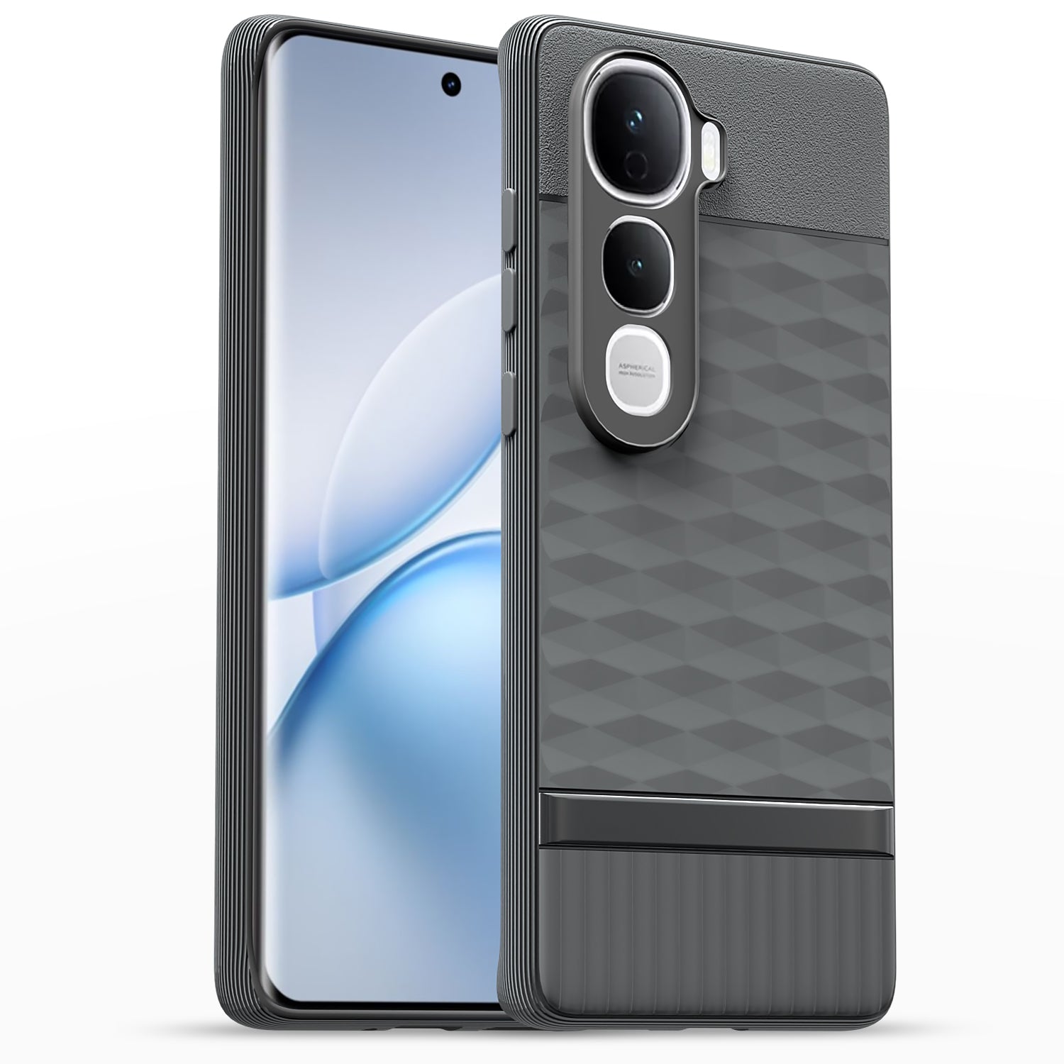 Pikkme Vivo Y400 Pro 5G Shockproof Soft Flexible Gencase Back Cover (Grey)