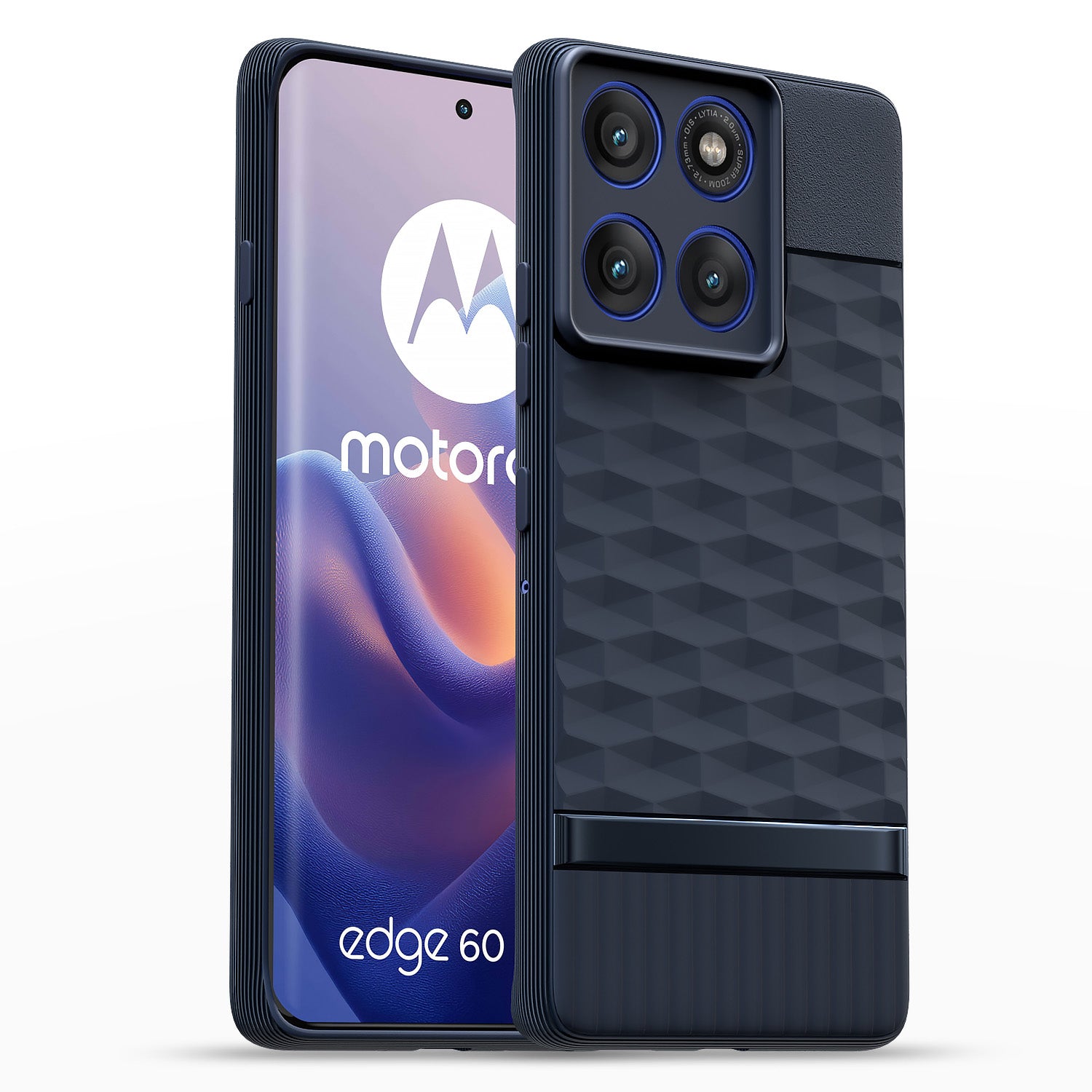 Pikkme Motorola Moto Edge 60 Pro 5G Shockproof Soft Flexible Gencase Back cover (Blue)
