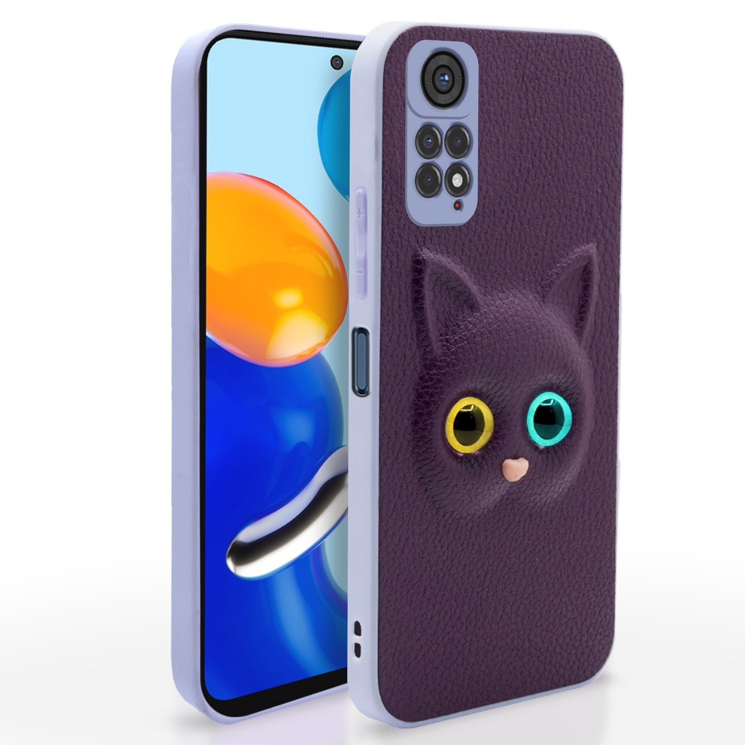 Mi Redmi Note 11 / Note 11s Kitty Back Cover -Purple