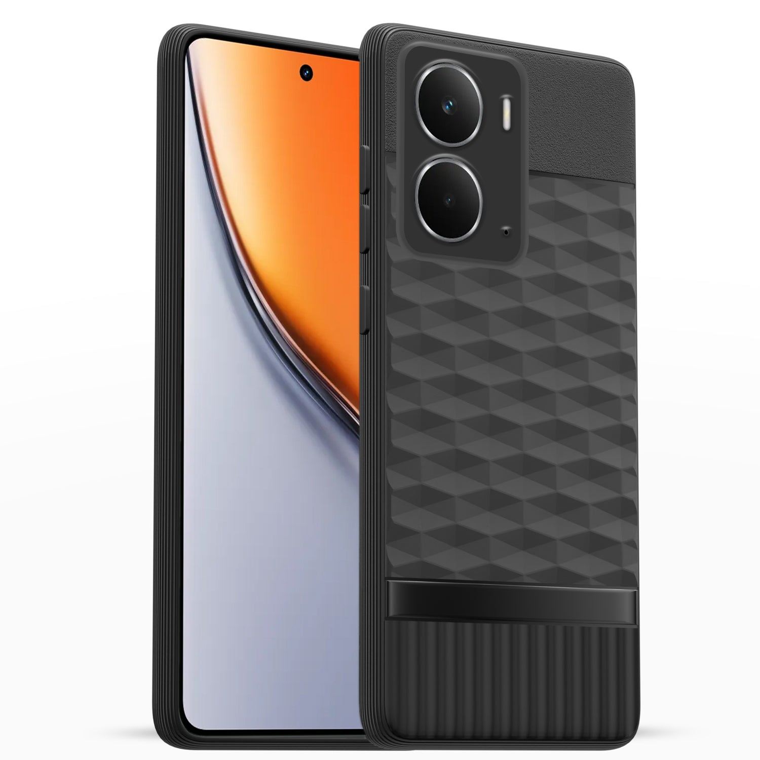 Pikkme Realme P3 5G Shockproof Soft Flexible Gencase Back Cover (Black)