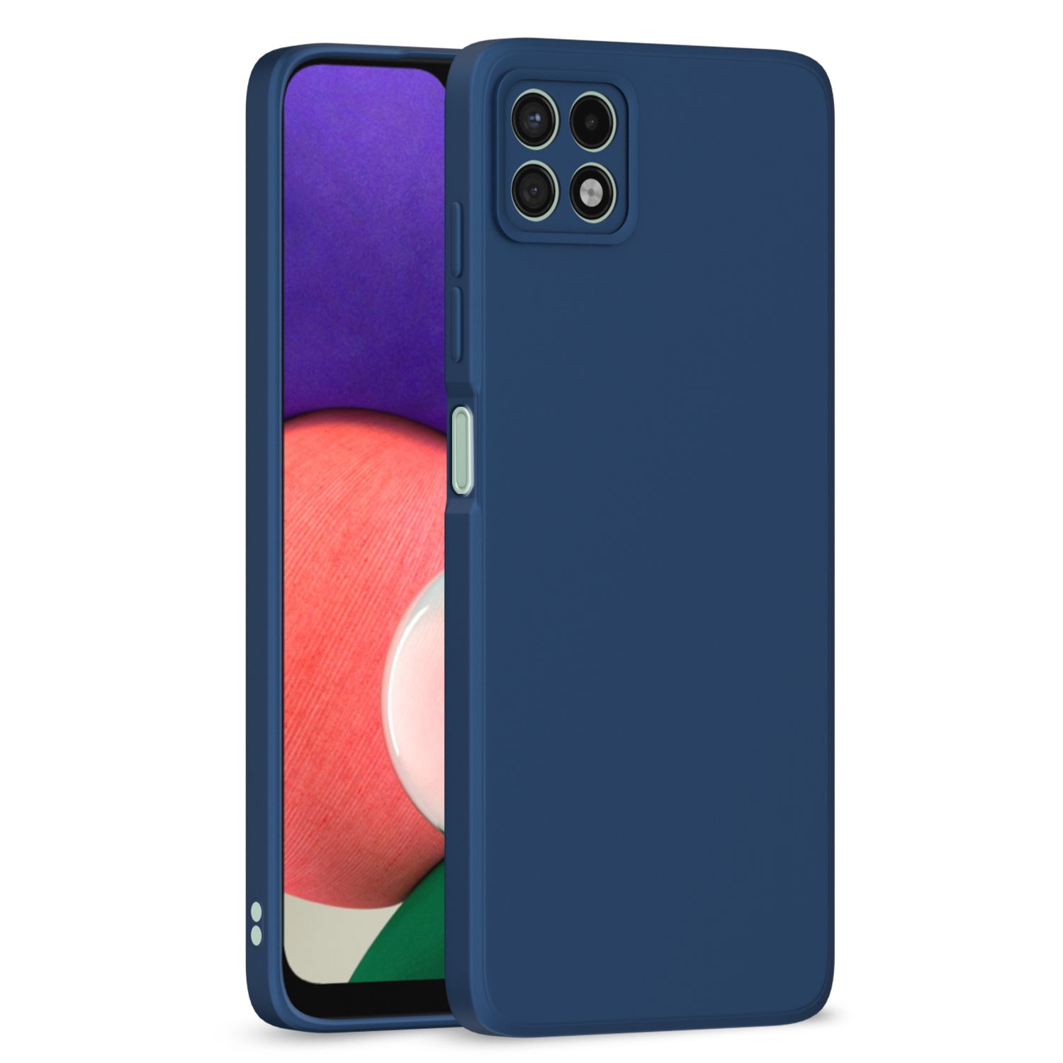 Samsung Galaxy A22 5G Liquid Silicone Back Cover-Blue