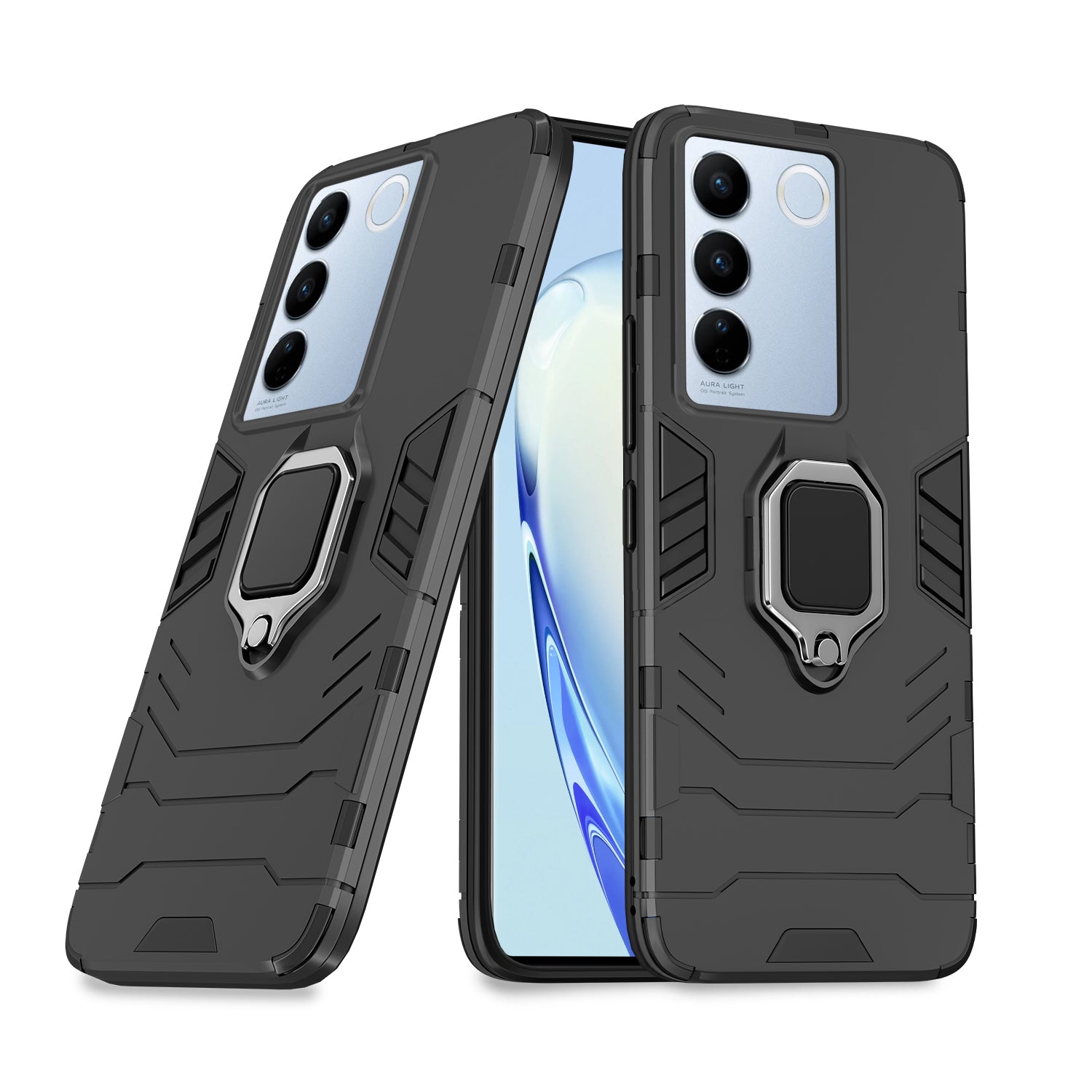 Pikkme Vivo V27 / V27 Pro 5G D5 Tough Armor Back Cover | Black