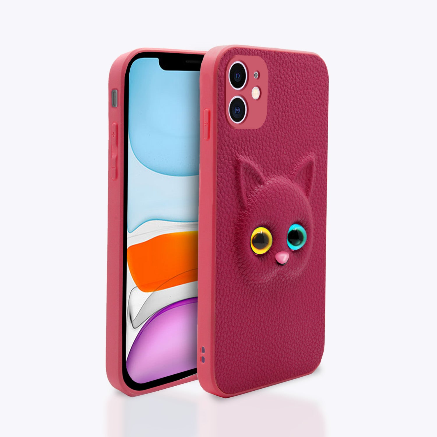 iPhone 11 Kitty Back Cover -Pink