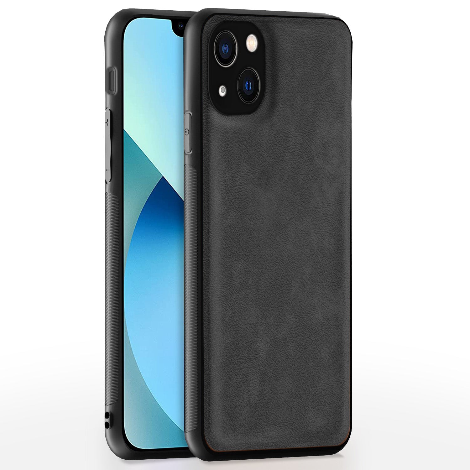 iPhone 13 Leather Back Cover – Grey