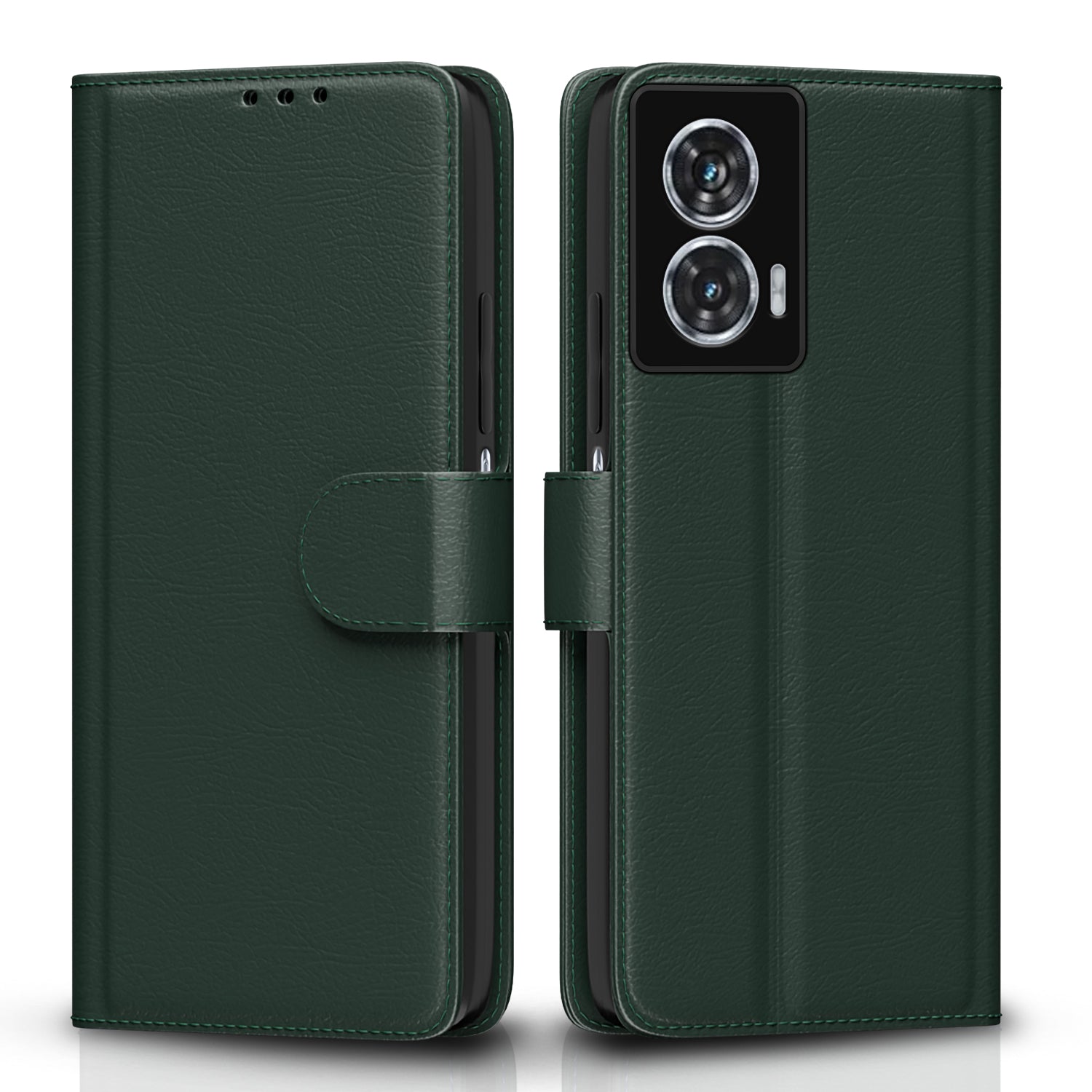 Pikkme Motorola Moto G85 5G Vintage Flip Cover (Green)