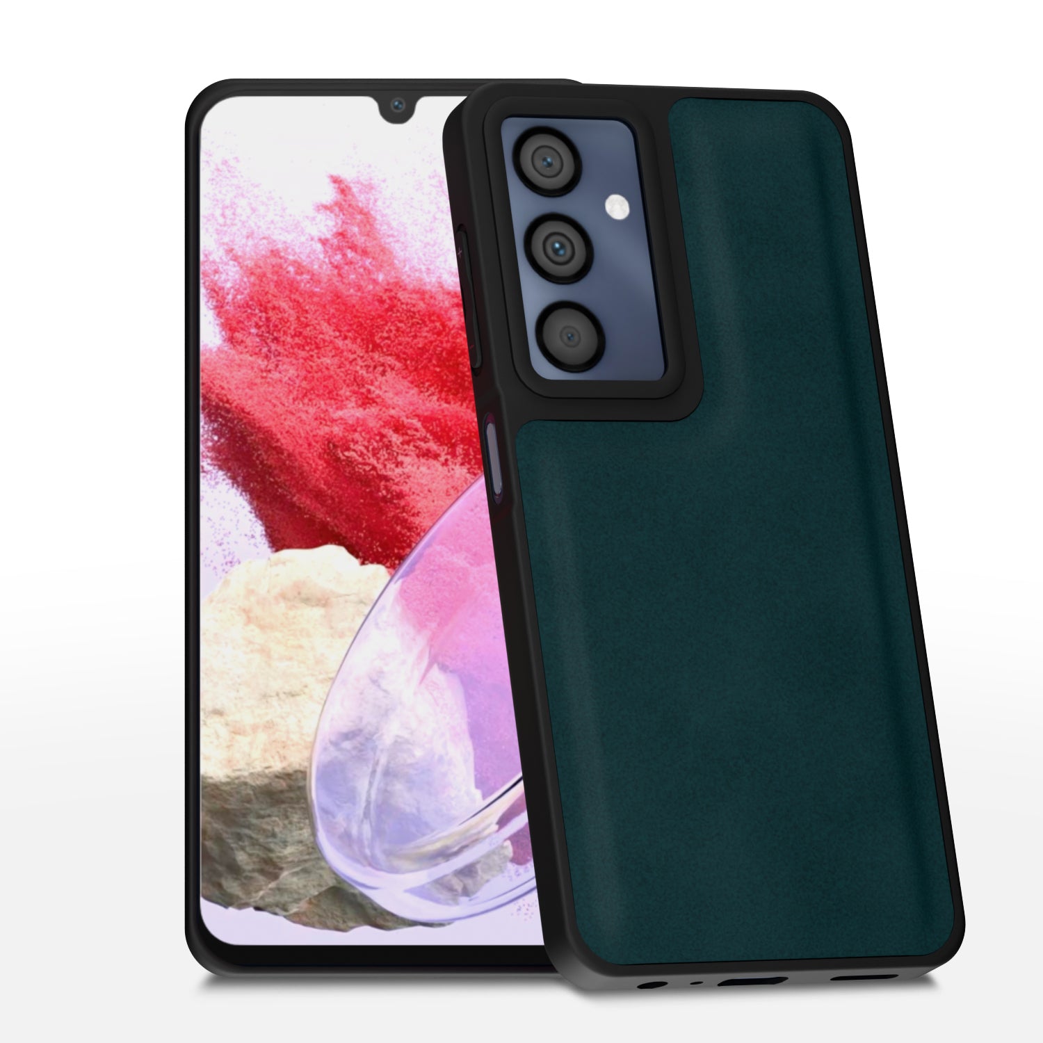 Samsung Galaxy M34 5G Premium Leather Back Cover by Pikkme - Green
